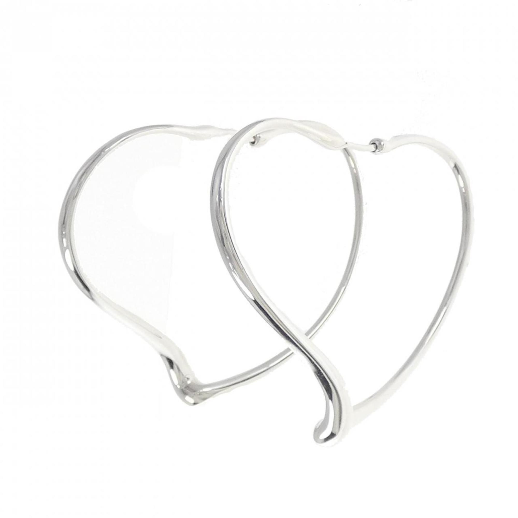 Tiffany open heart hoop earrings
