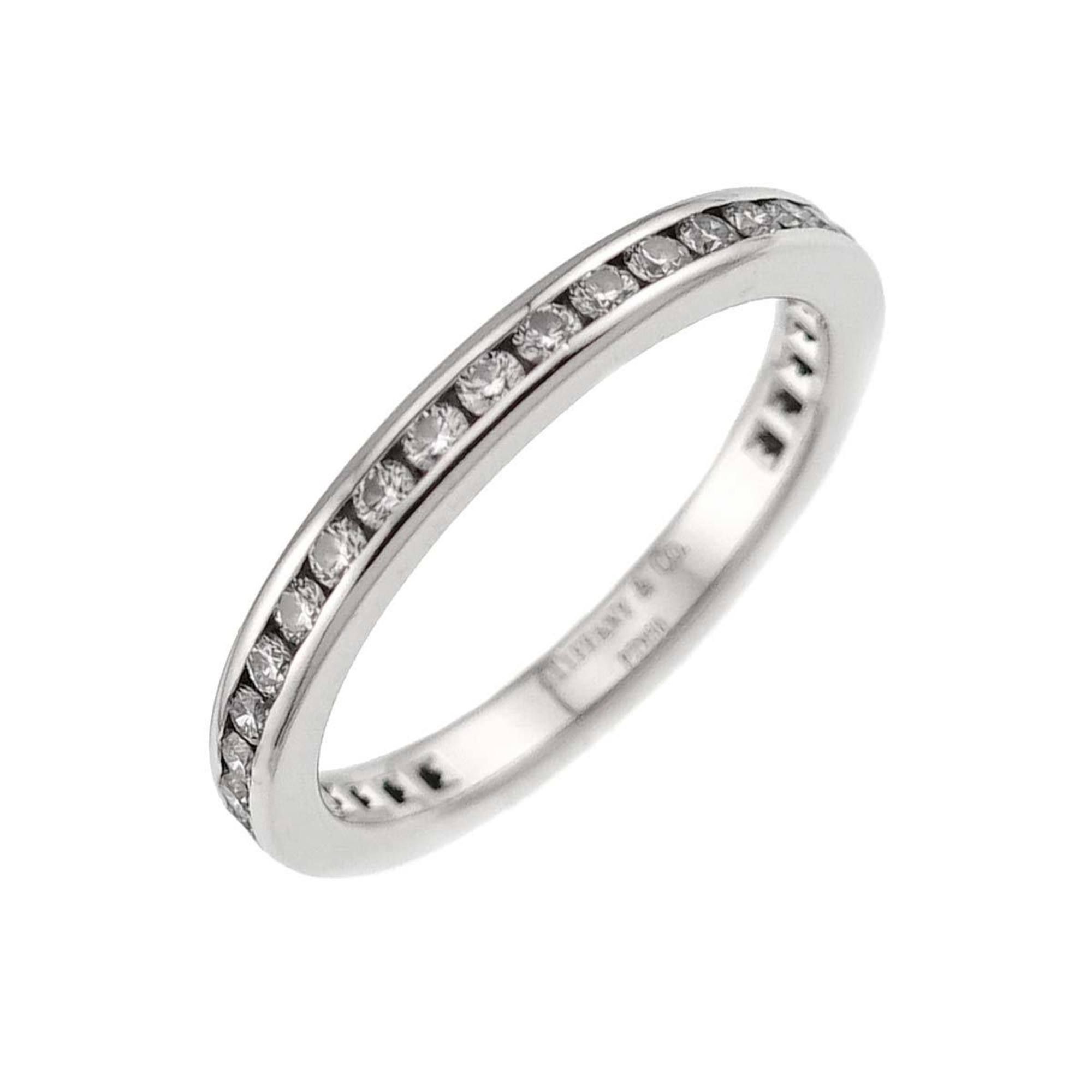 Tiffany & Co. Full Circle Channel Setting Ring, Size 6.5, 2.1mm Diamond, Platinum