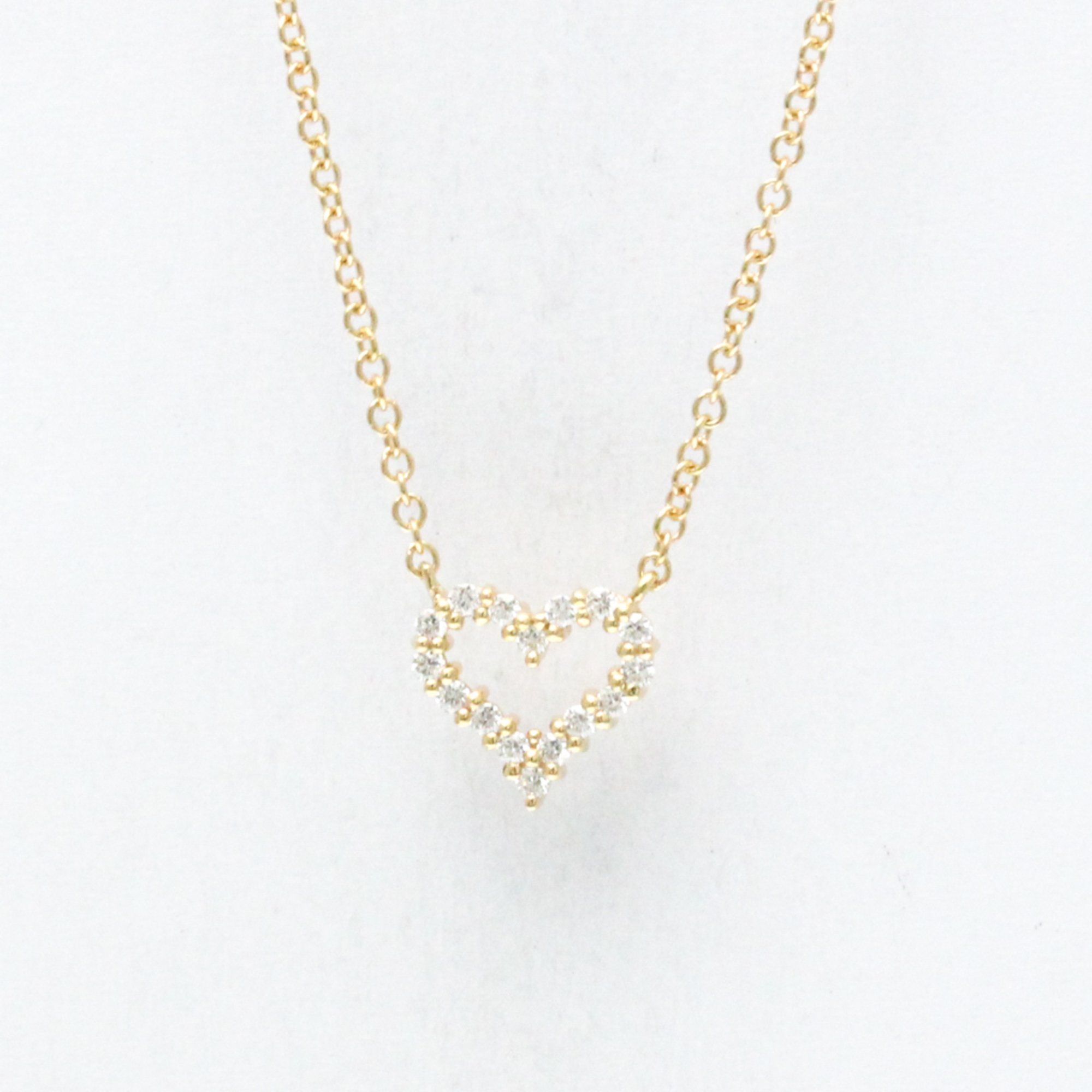 Tiffany Sentimental Heart Necklace Extra Mini Pink Gold (18K) Diamond Women's Fashion Pendant Neckla