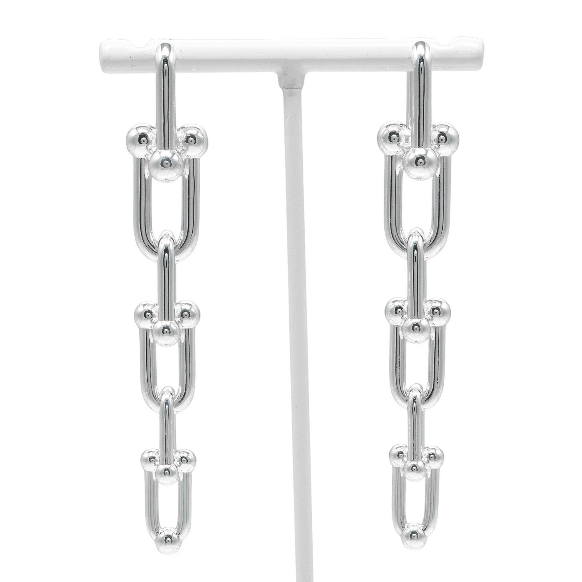 Tiffany & Co. Graduated Link Earrings Hardware, 925 Sterling Silver, Approximately 22.3g