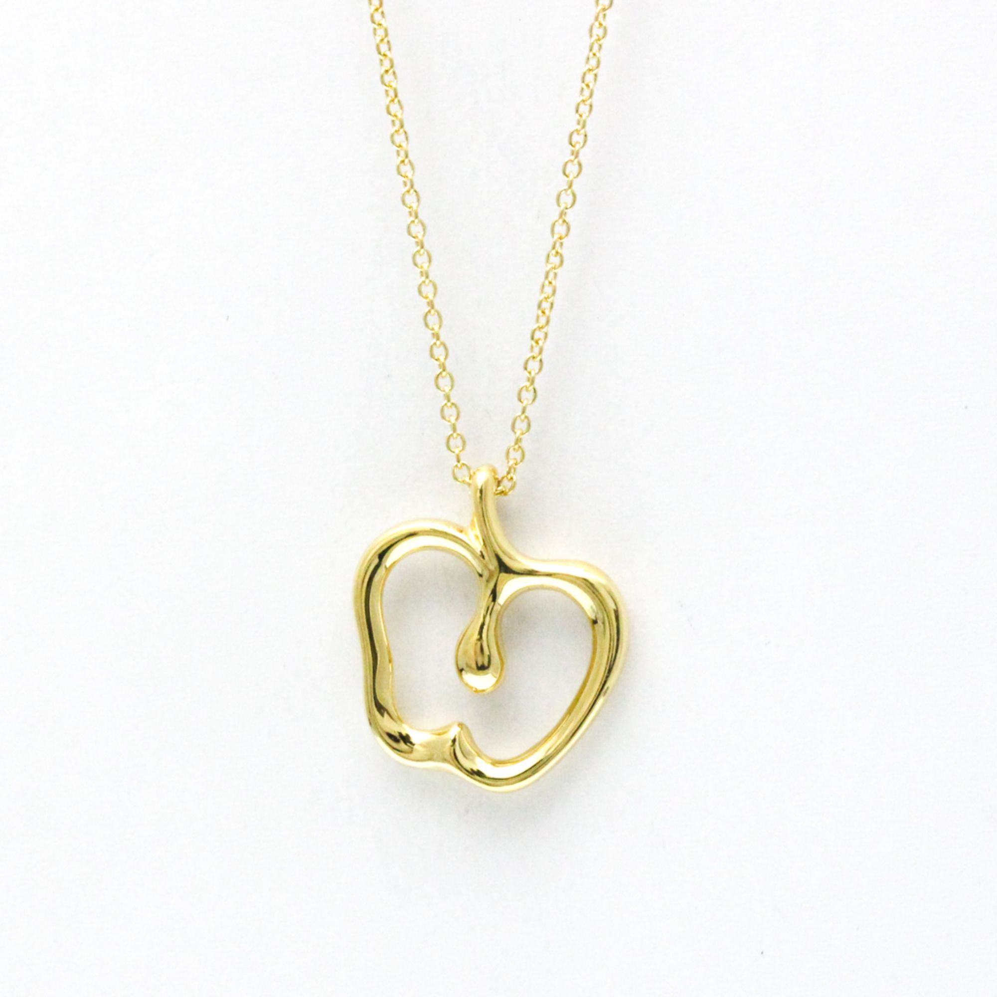 Tiffany Apple Yellow Gold (18K) No Stone Men,Women Fashion Pendant Necklace (Gold)