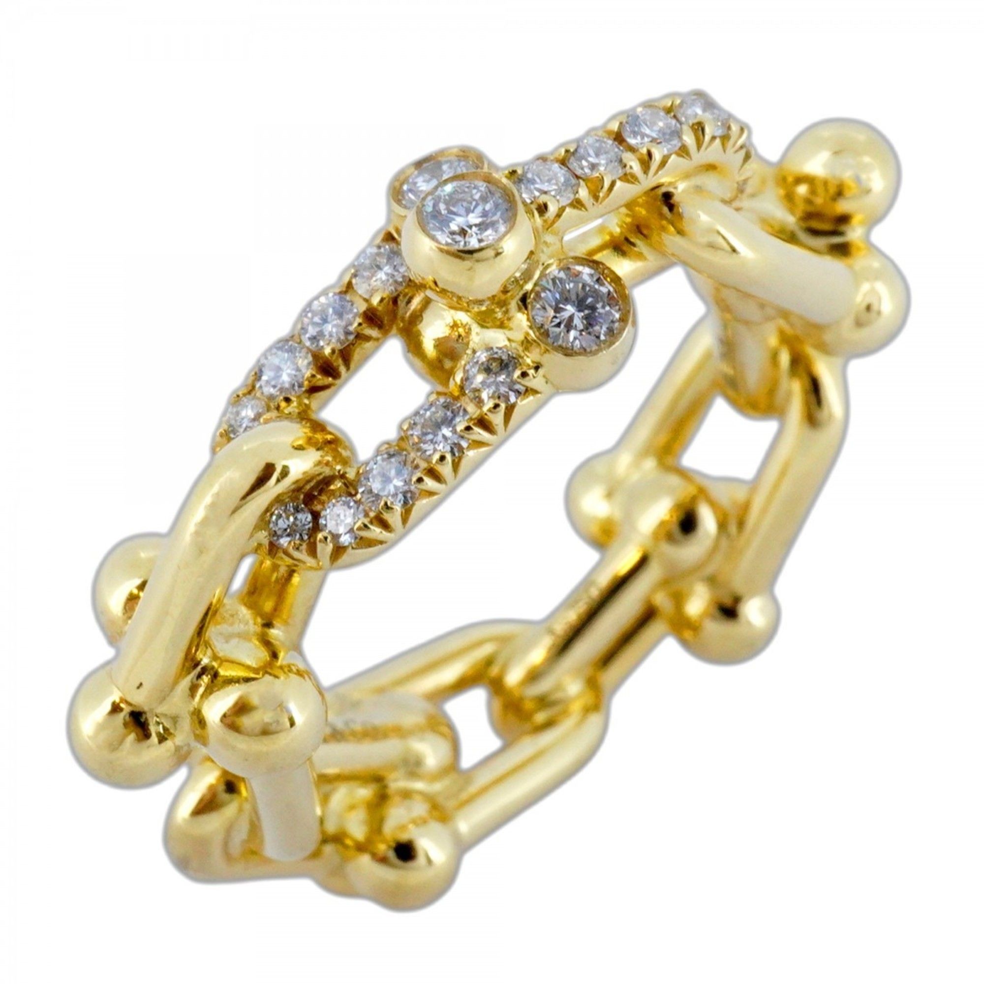 Tiffany & Co. Hardwear Ring, 18K Yellow Gold, 0.26ct Diamond, Size 5, Women's