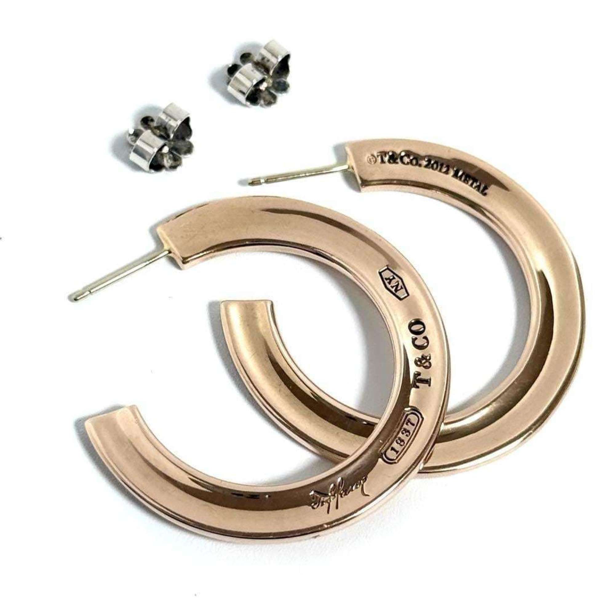 Tiffany Women's Earrings Hoop 1837 Rubedo Metal