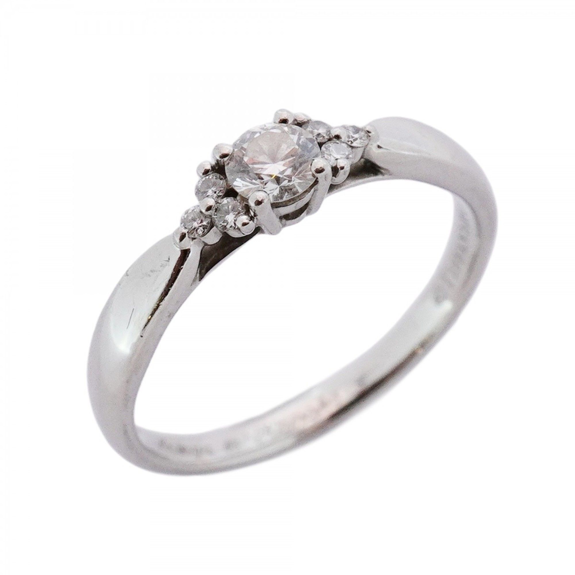 Tiffany Harmony Ring with Side Stones, 7PD, Pt950 Platinum, Diamond, Size 10, Women's