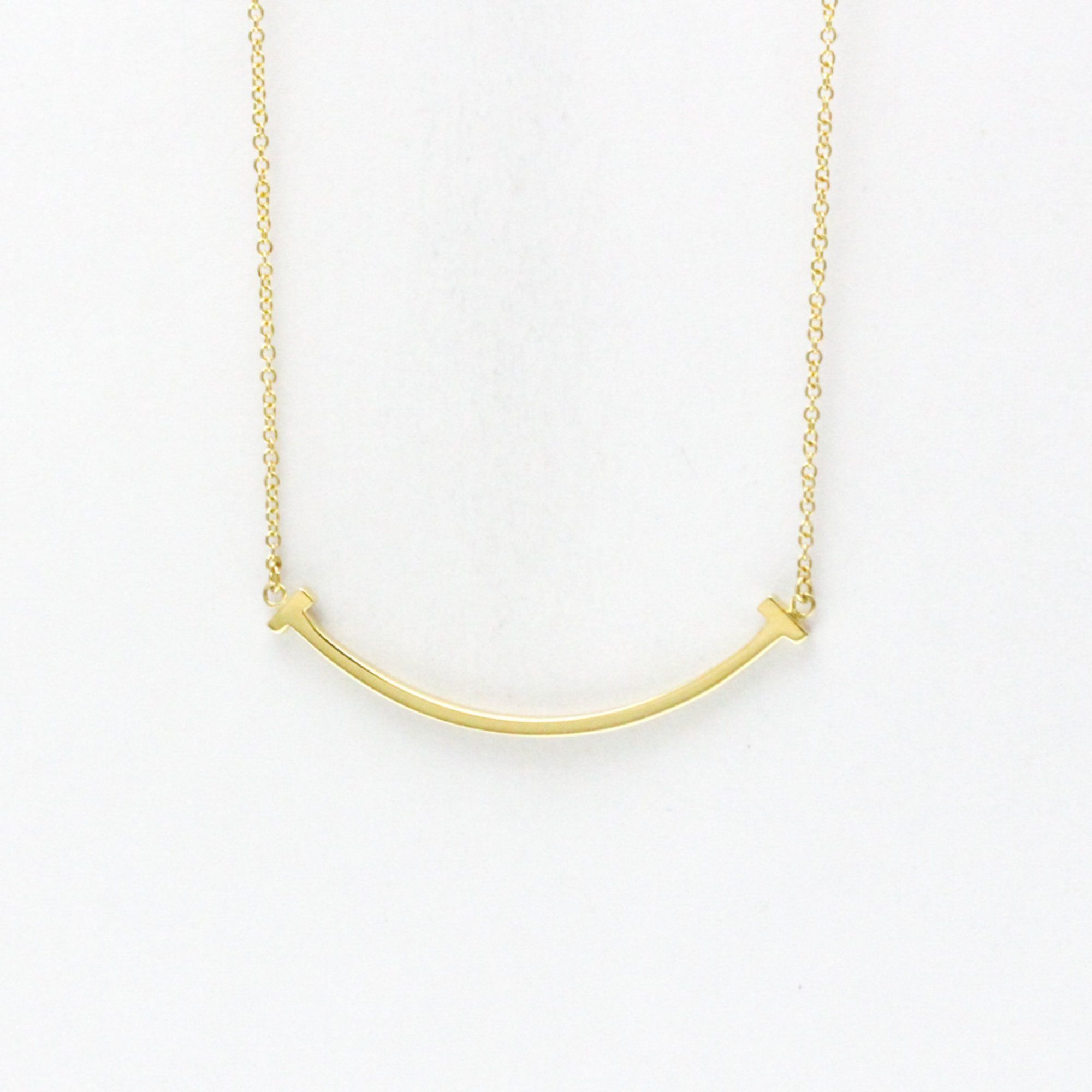 Tiffany Smile Necklace Yellow Gold (18K) No Stone Men,Women Fashion Pendant Necklace (Gold)