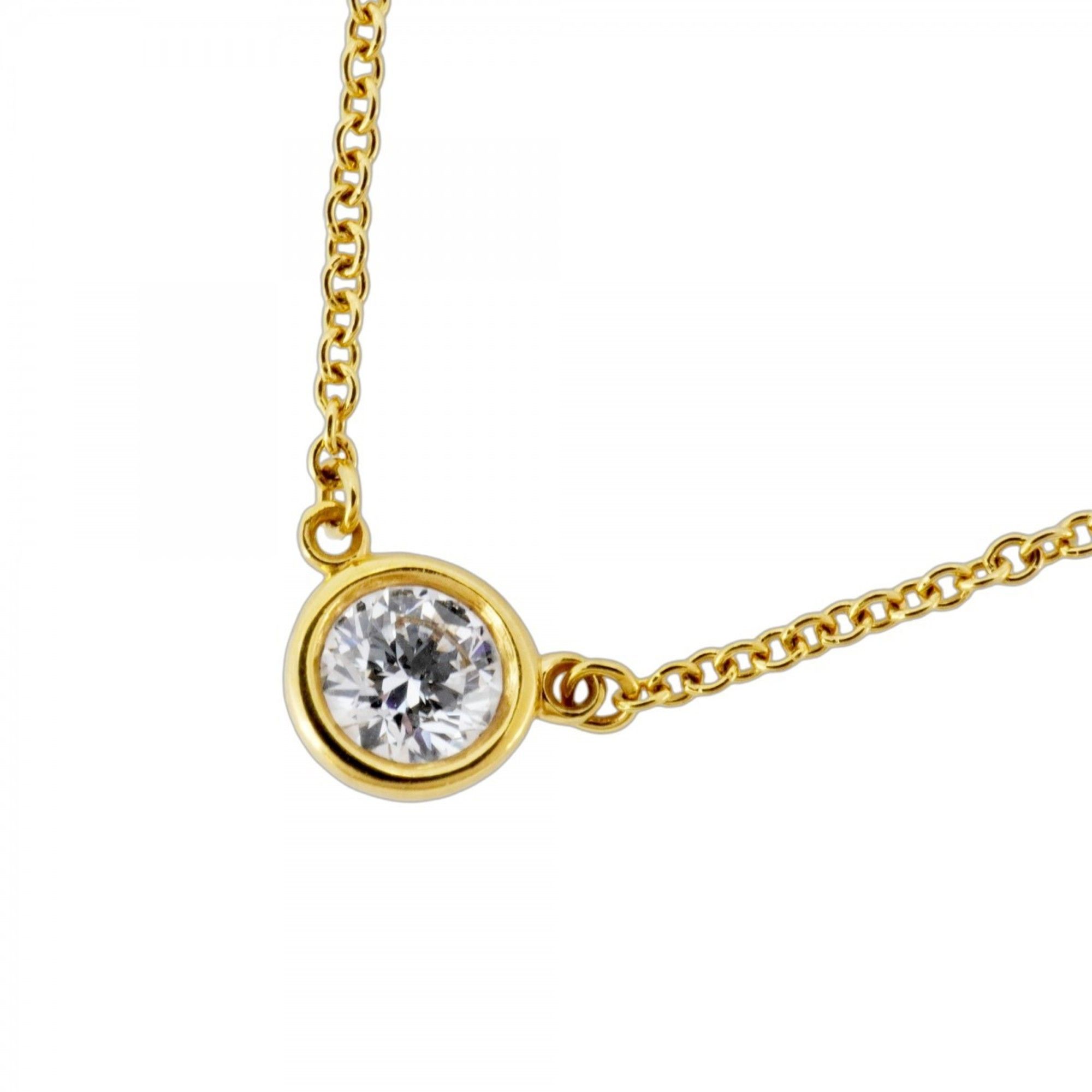 Tiffany Necklace By the Yard 1PD 18KYG Yellow Gold Diamond Women's