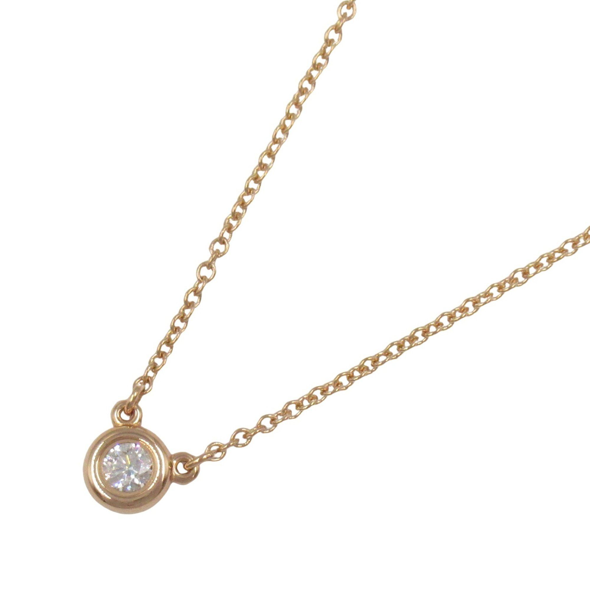 Tiffany & Co. By the Yard Necklace, 18K Pink Gold with Diamonds, Clear, for Women