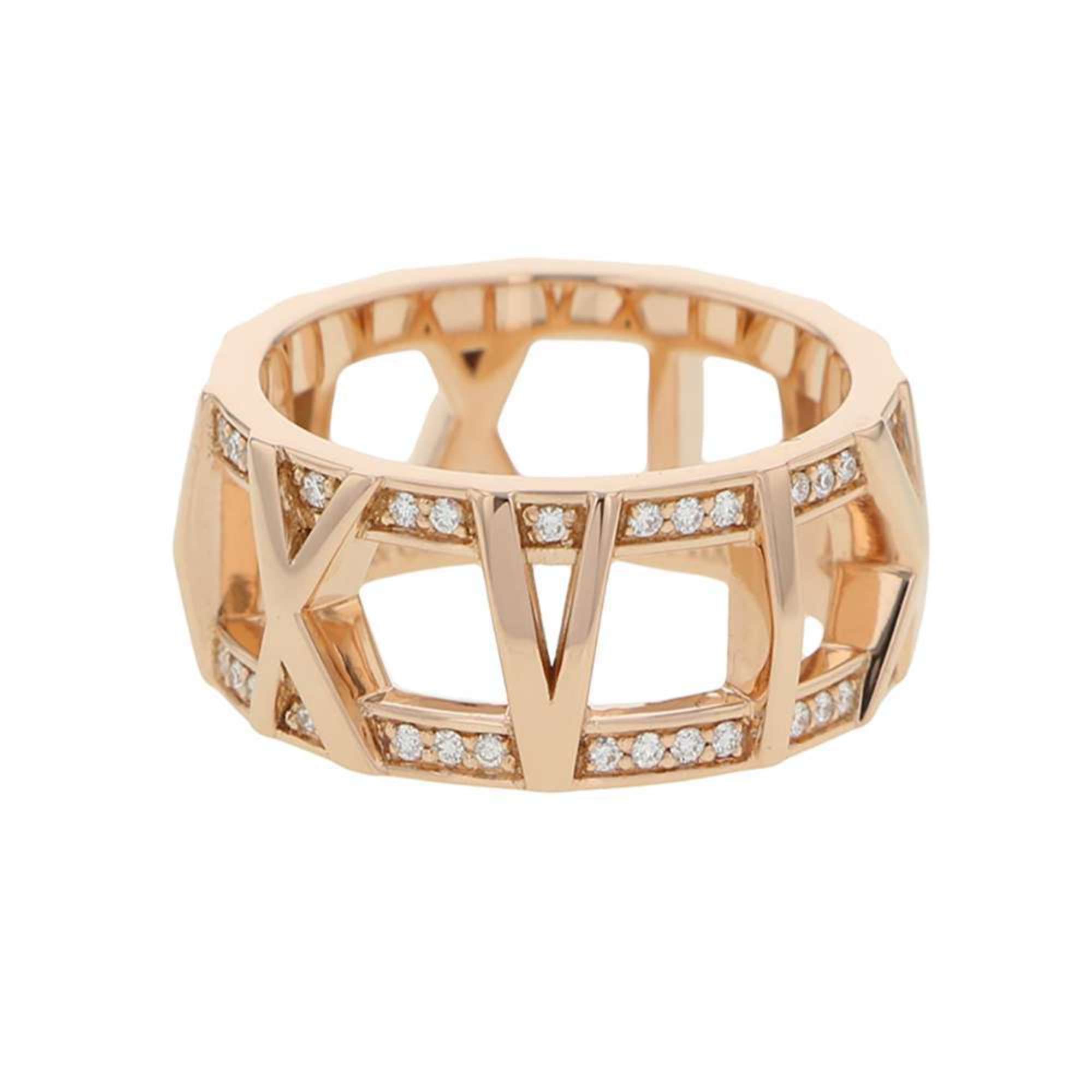 Tiffany Ring Atlas X Diamond 0.21ct K18PG Pink Gold & Co.