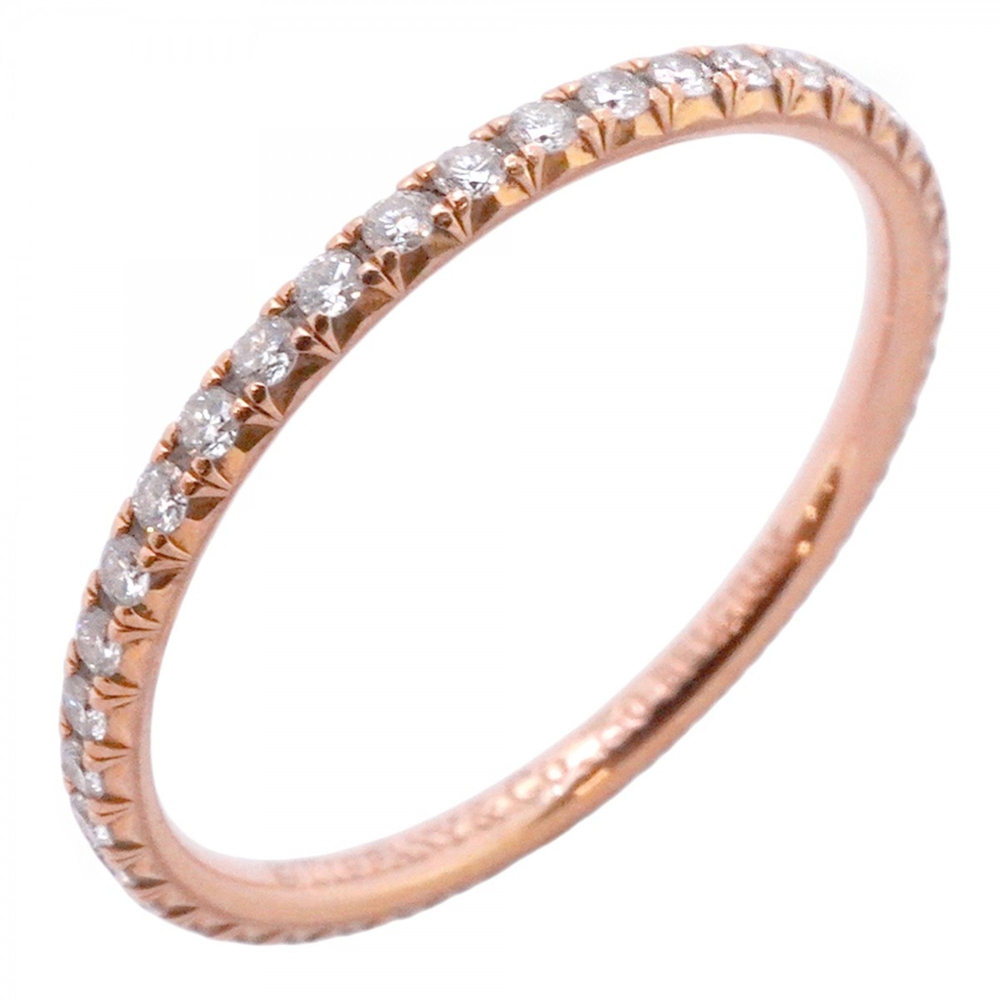 Tiffany Metro Full Eternity Ring in 18K Pink Gold with Diamonds, Size 9, Women's