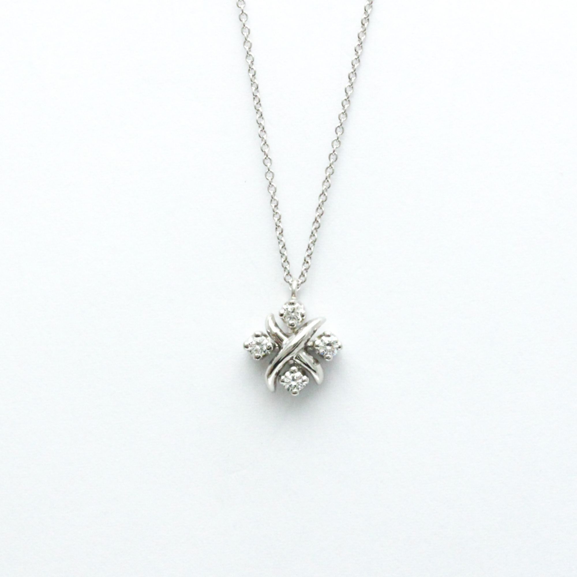 Tiffany Lynn Pendant Schlumberger Necklace Platinum Diamond Men,Women Fashion Pendant Necklace (Silv