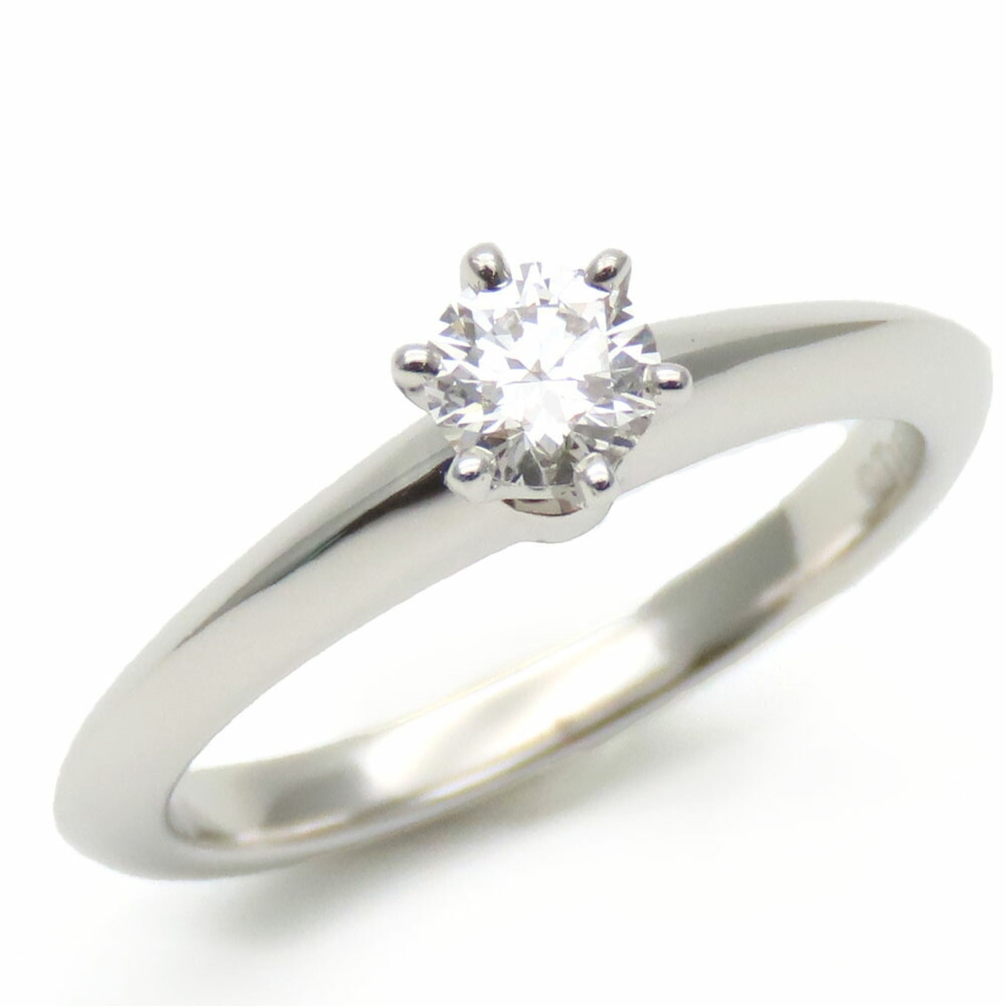 Tiffany Ring Solitaire Pt950 Diamond Approx. 4.7g Platinum #9 0.29ct Women's TIFFANY&Co.