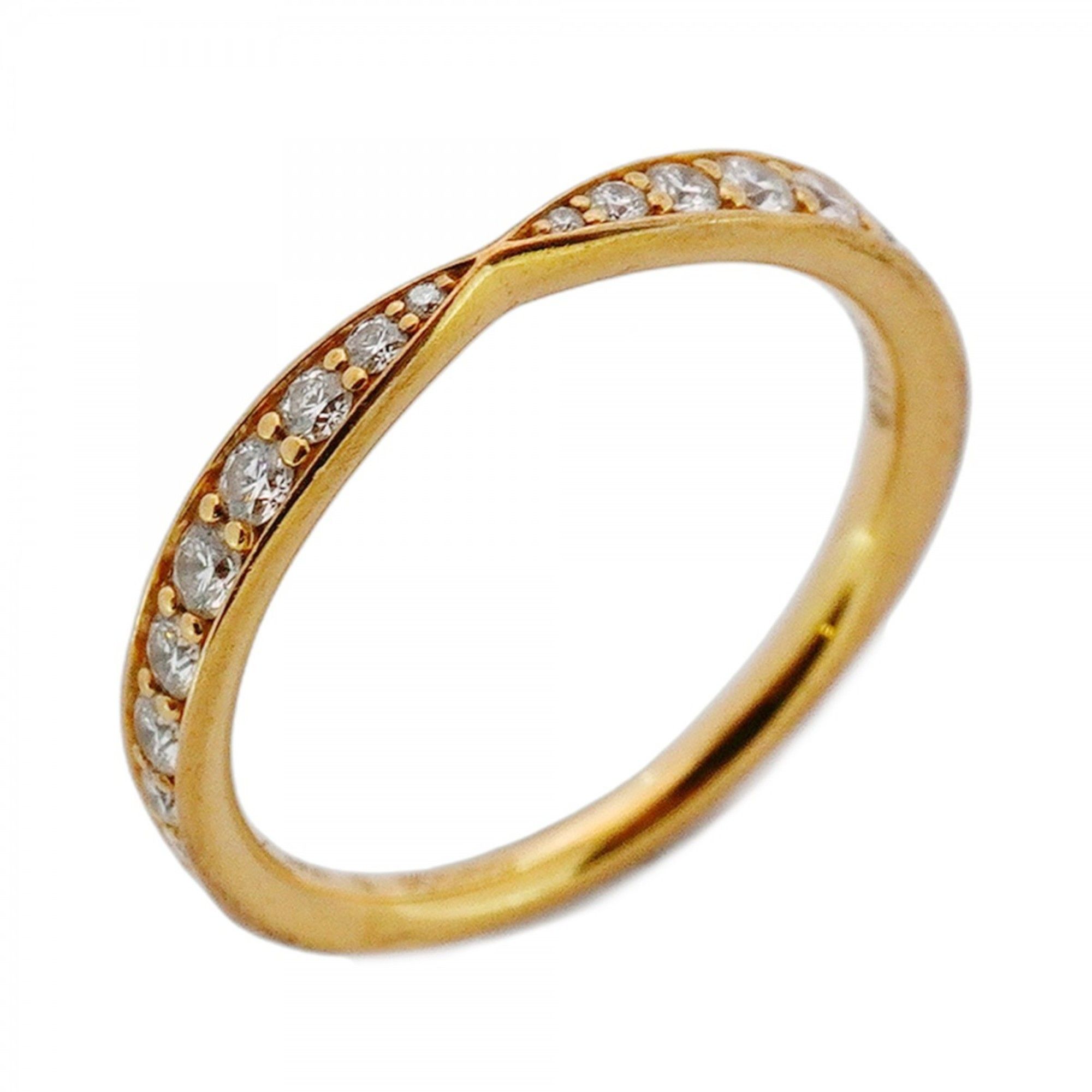 Tiffany Harmony Beaded Ring, 18K Pink Gold with Diamonds, Size 6, Women's