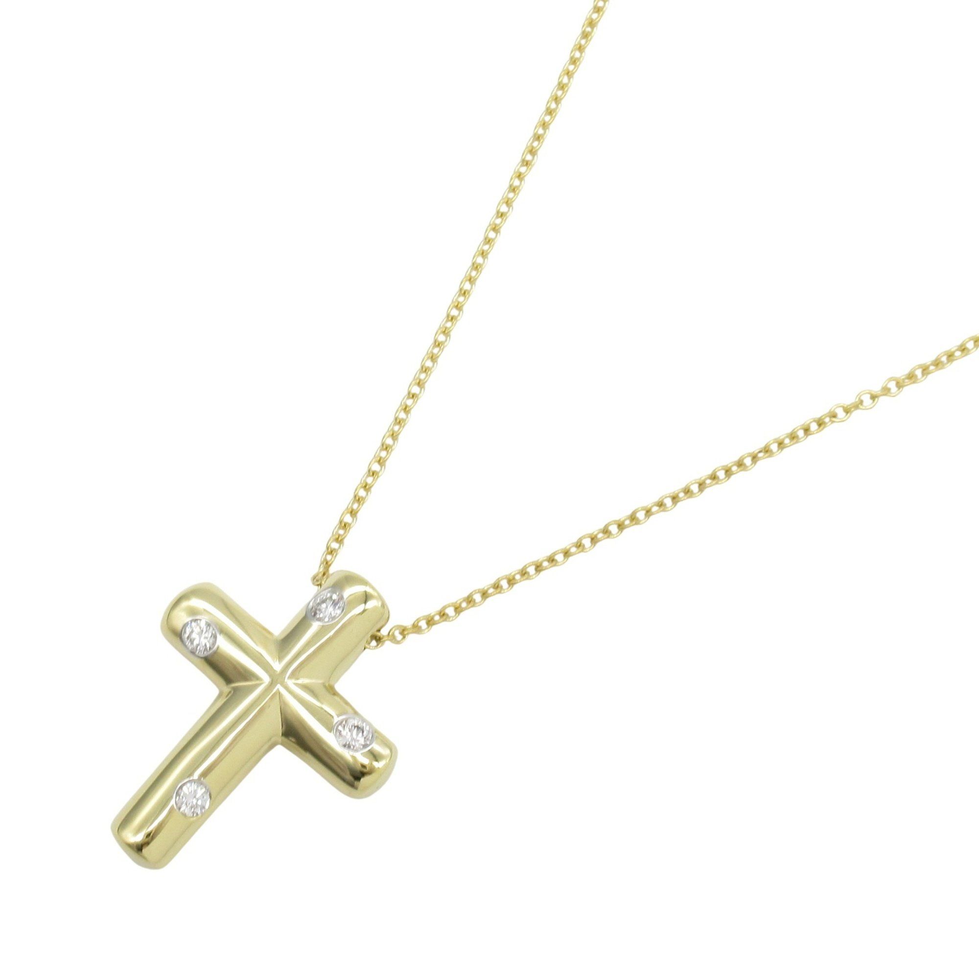 Tiffany & Co. Dots Necklace Diamond 18K (Yellow Gold) Ladies Clear