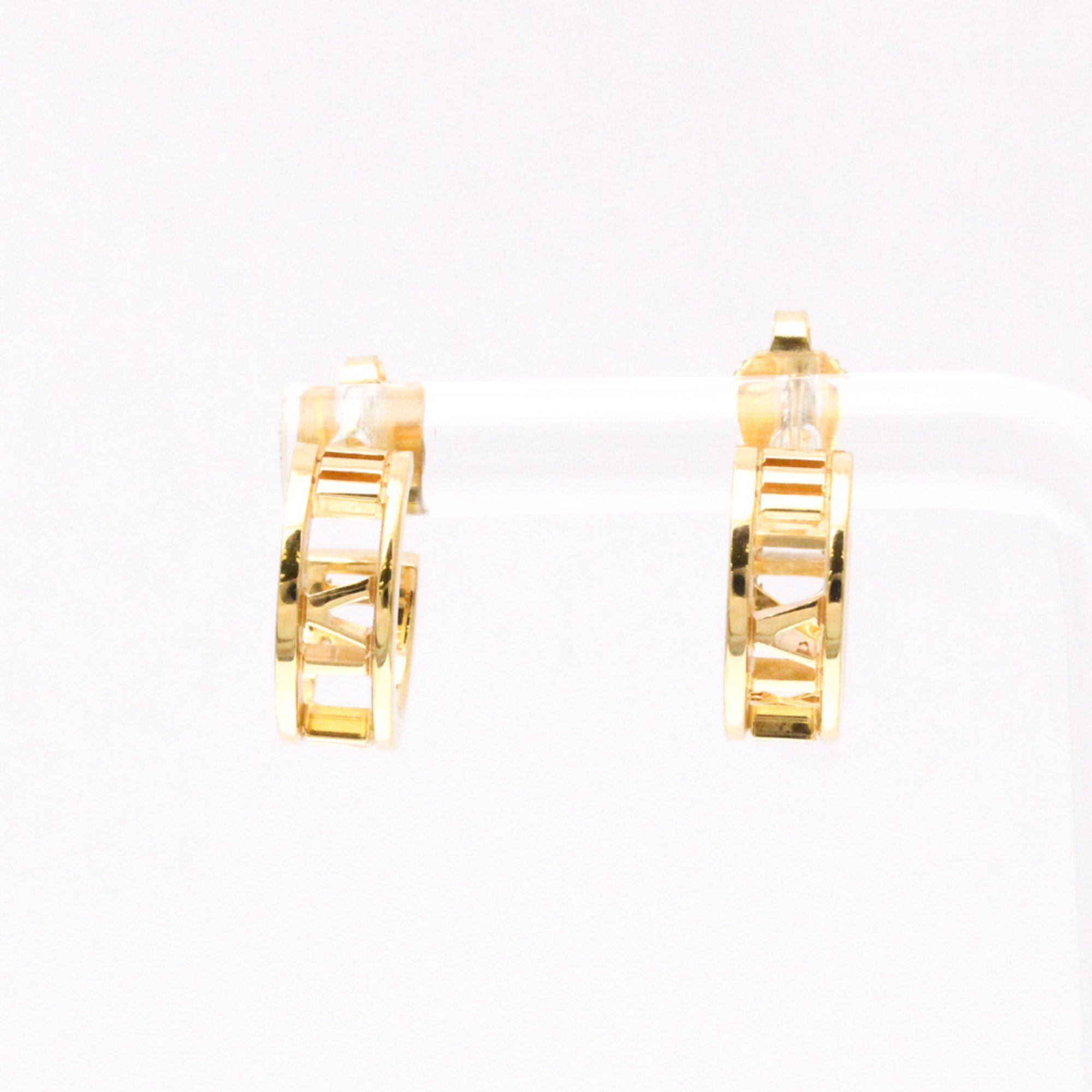Tiffany Open Atlas Earrings No Stone Pink Gold (18K) Half Hoop Earrings Pink Gold