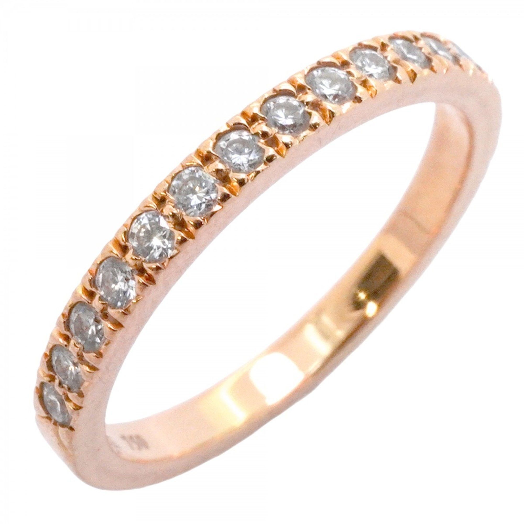 Tiffany Novo Half Eternity Ring in 18K Pink Gold with Diamonds, Size 8.5, Women's