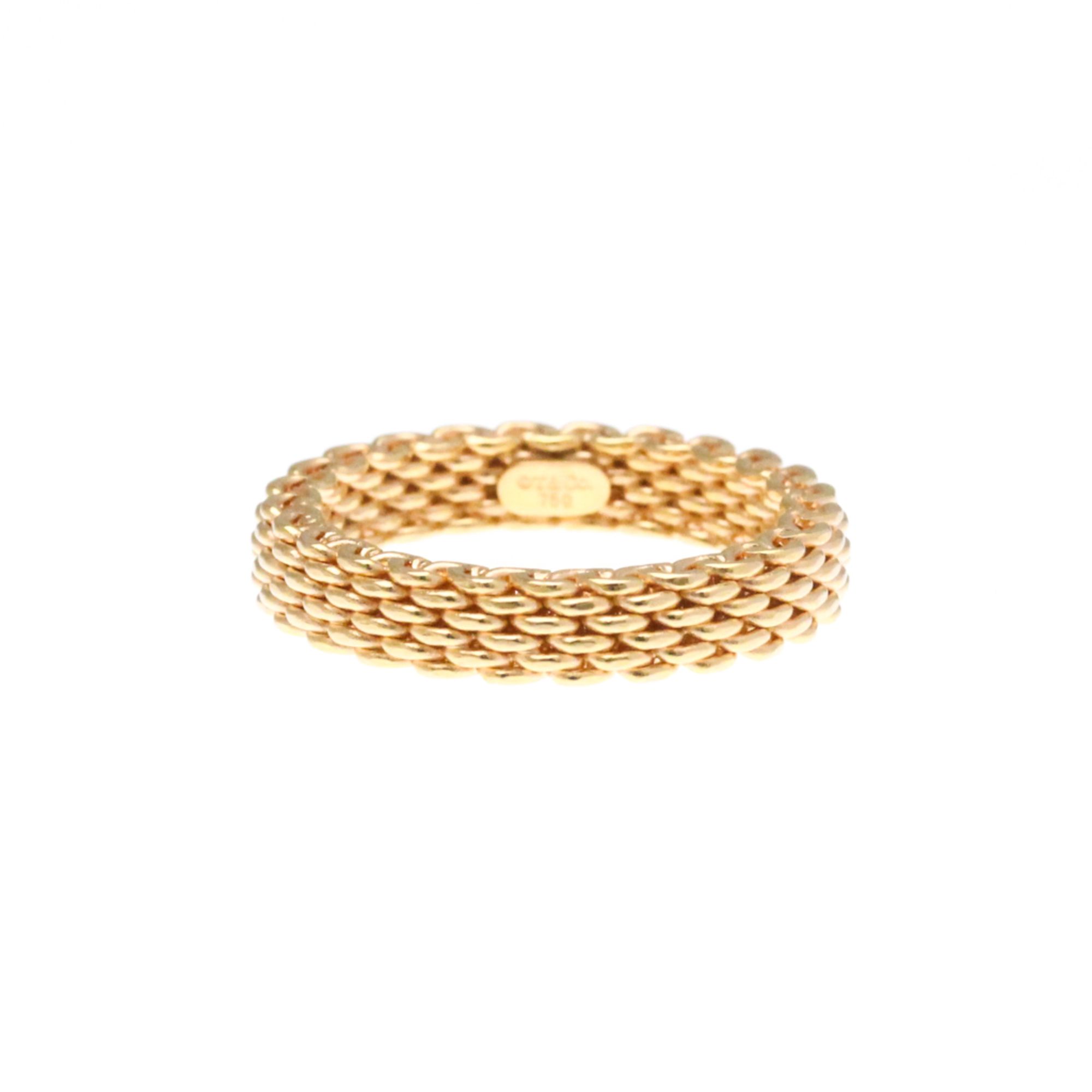 Tiffany Somerset Mesh Ring Pink Gold (18K) Fashion No Stone Band Ring Pink Gold