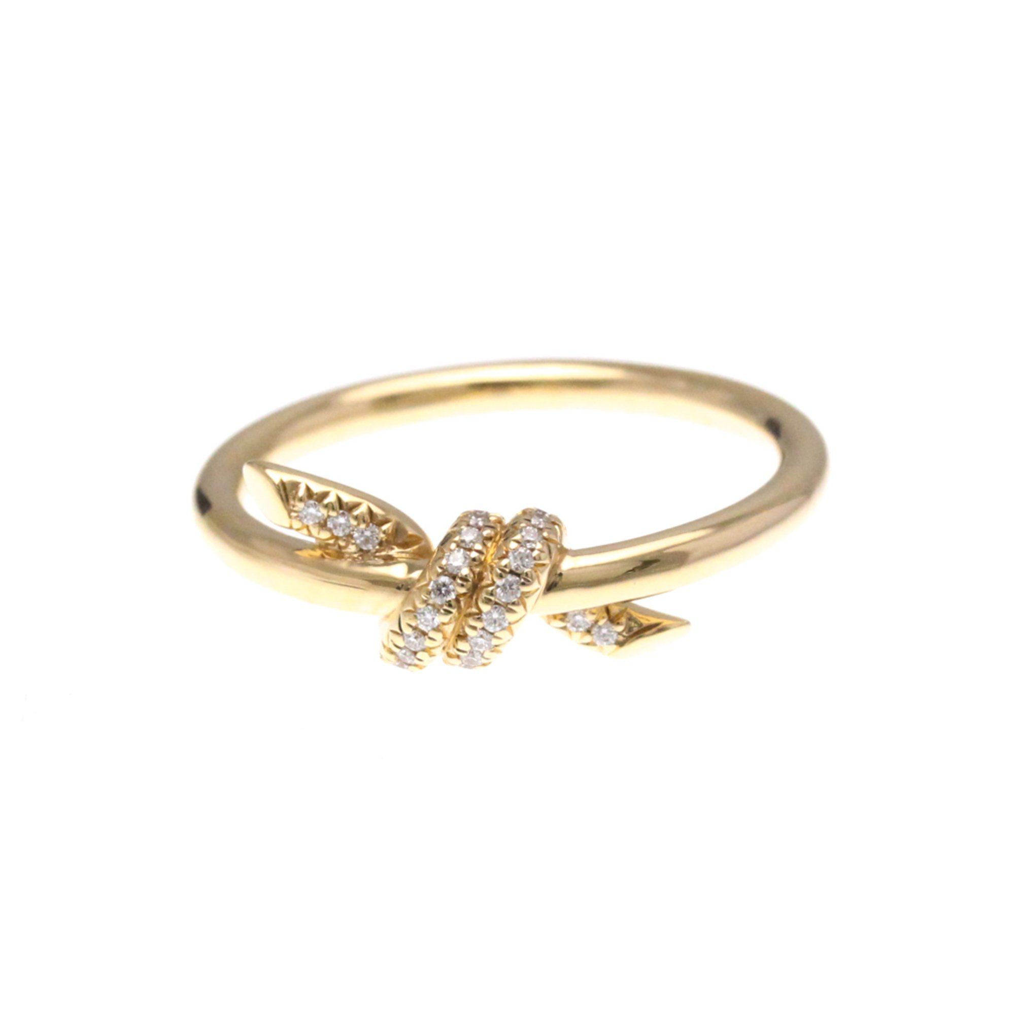 Tiffany Knot Diamond Ring Pink Gold (18K) Fashion Diamond Band Ring Pink Gold