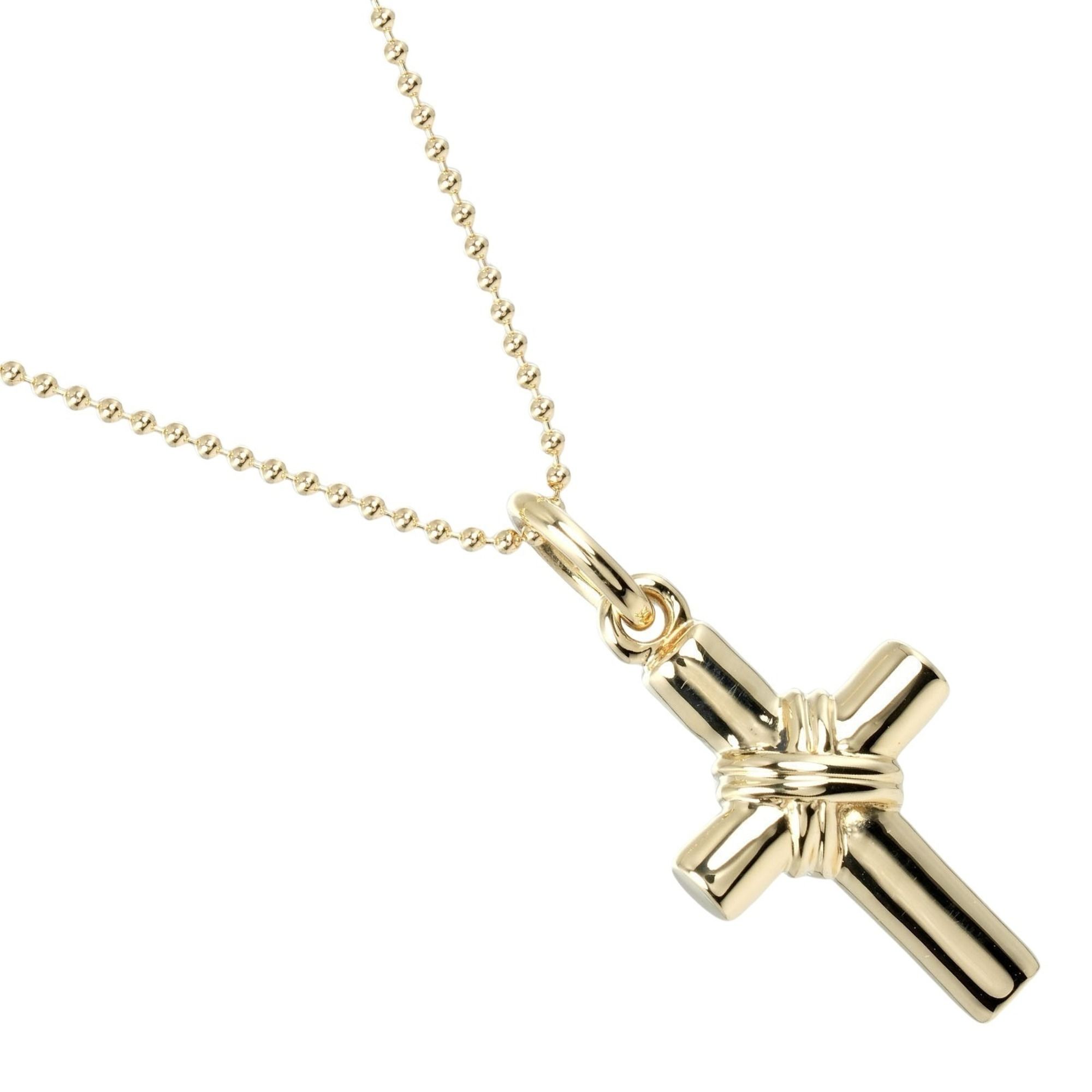 Tiffany & Co. Signature Cross Necklace, 18K Yellow Gold, approx. 6.7g