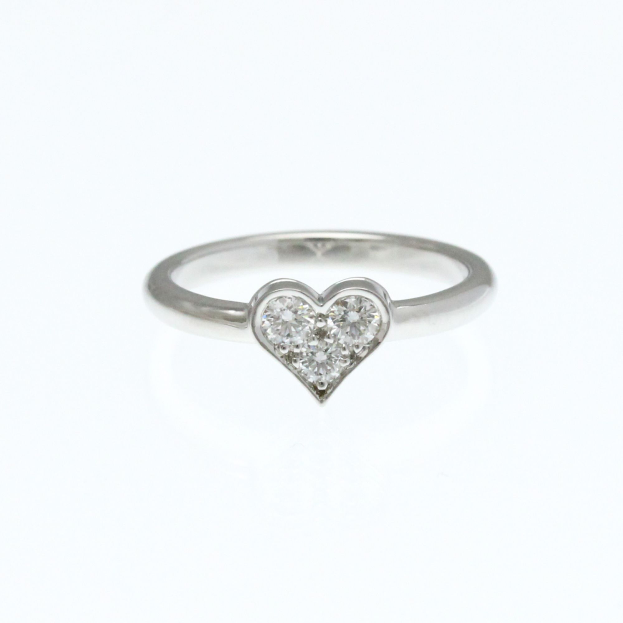 Tiffany Sentimental Heart Diamond Ring Platinum Fashion Diamond Band Ring Silver