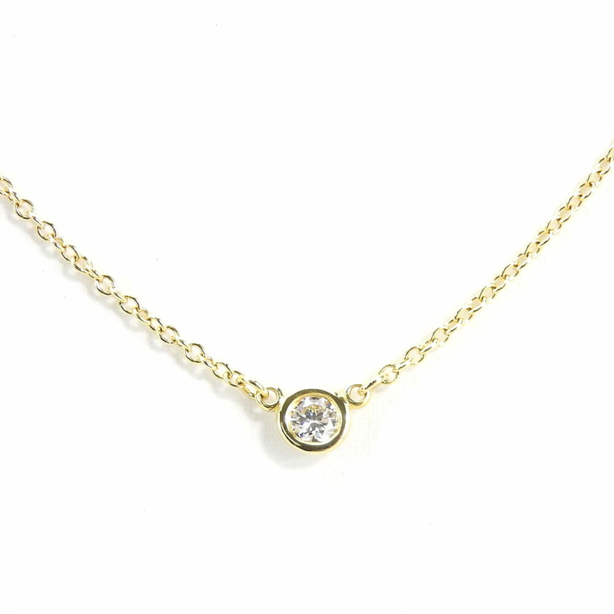 Tiffany Necklace By the Yard 750 K18 YG Yellow Gold Approx. 1.9g Diamond Accessories Elsa Peretti Wo