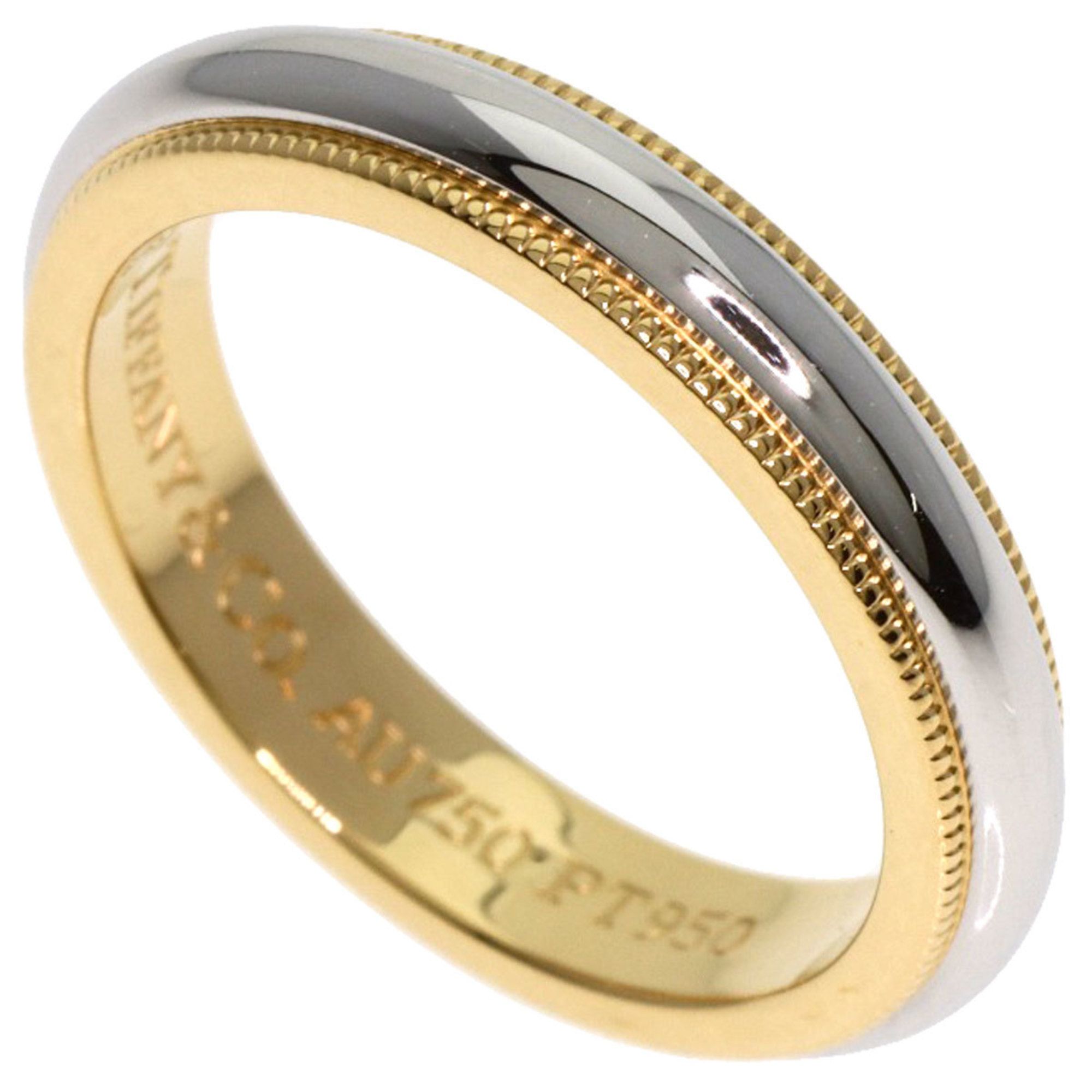 Tiffany & Co. Milgrain Ring in Platinum (PT950 or K18YG) for Women. TIFFANY
