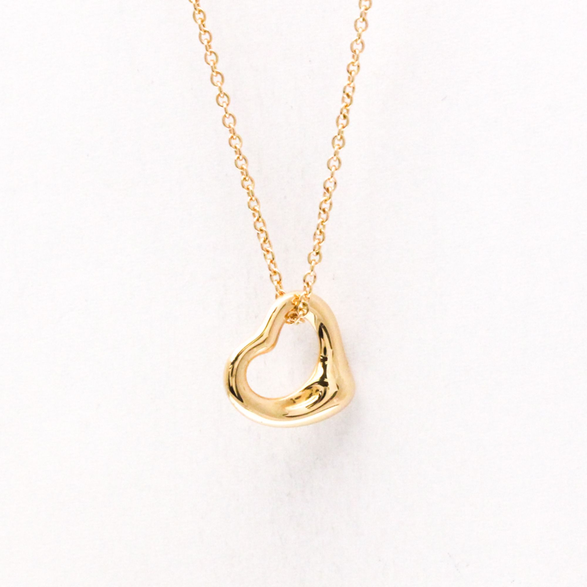Tiffany Open Heart Pink Gold (18K) No Stone Women,Men Fashion Pendant Necklace (Pink Gold)
