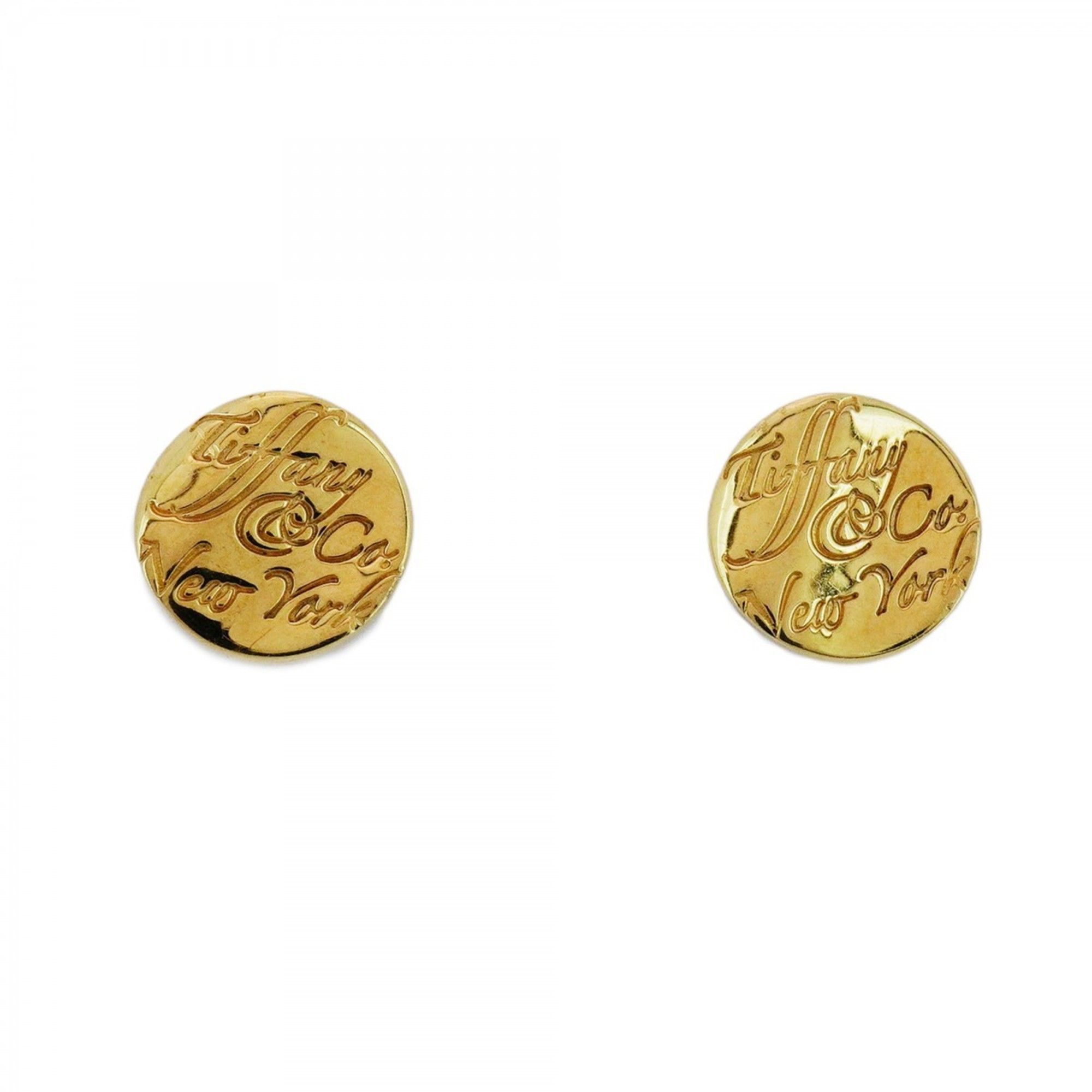 Tiffany Notes Circle Earrings in 18KYG Yellow Gold for Women