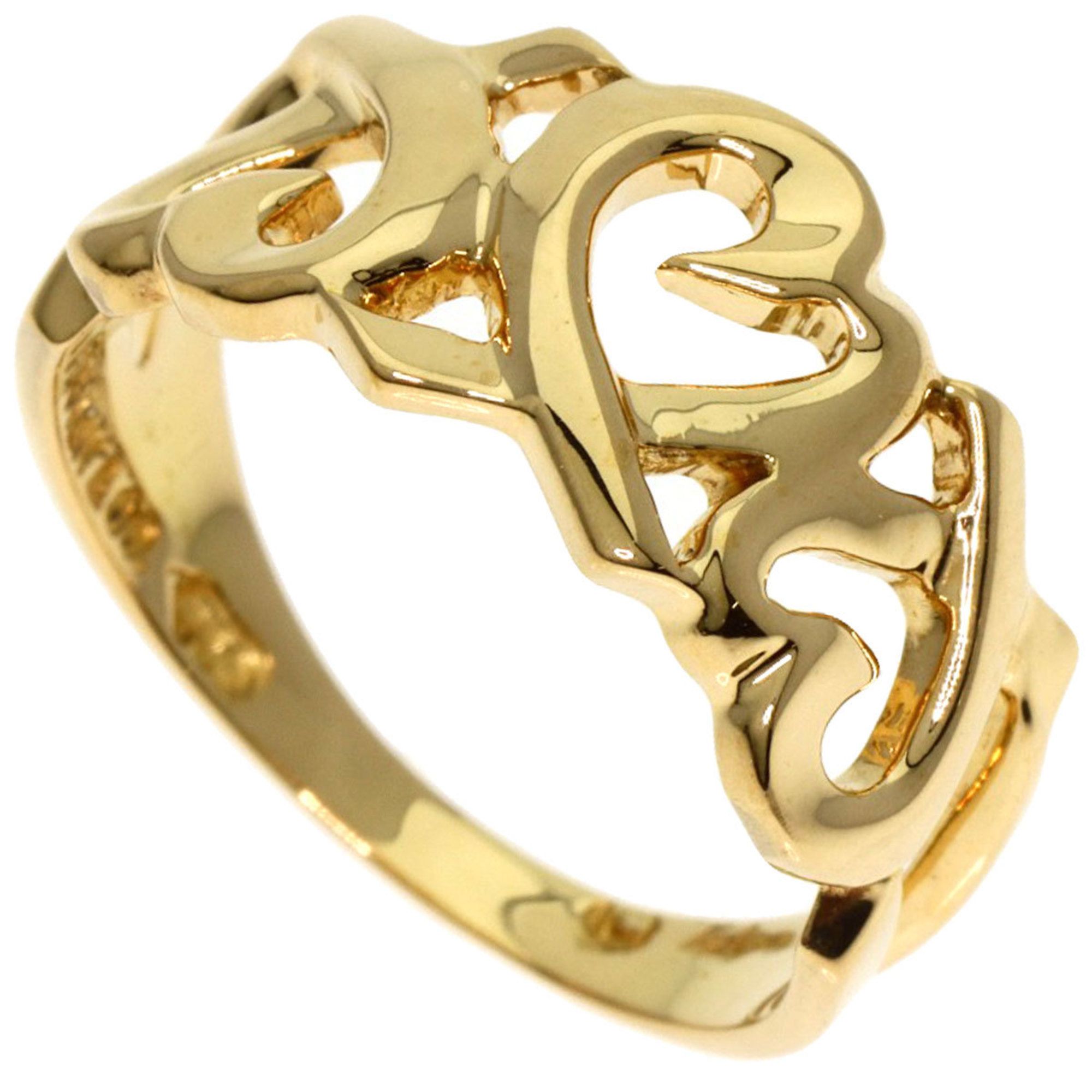Tiffany & Co. Triple Loving Heart Ring in 18K Yellow Gold for Women.
