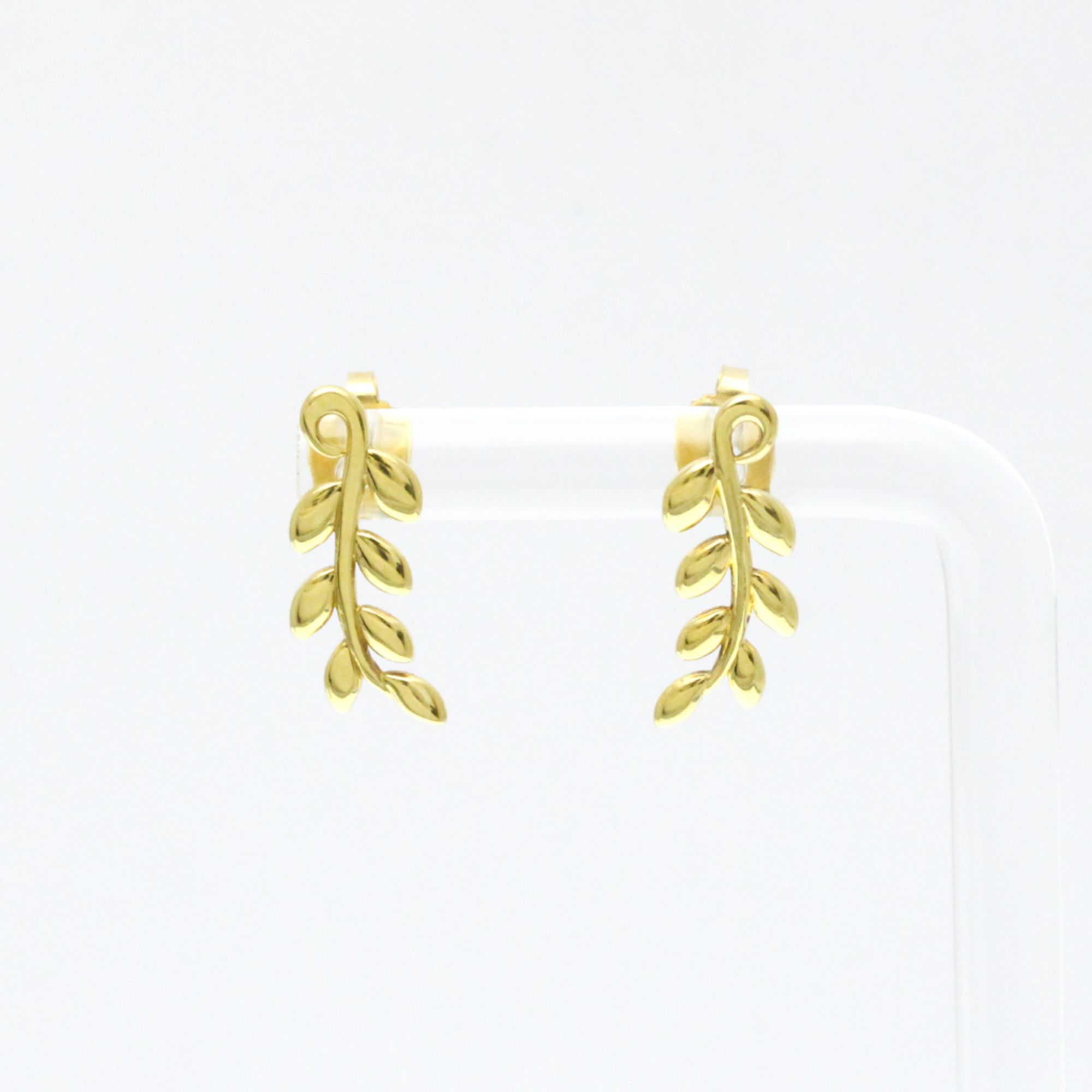 Tiffany Olive Leaf Earrings No Stone Yellow Gold (18K) Stud Earrings Gold