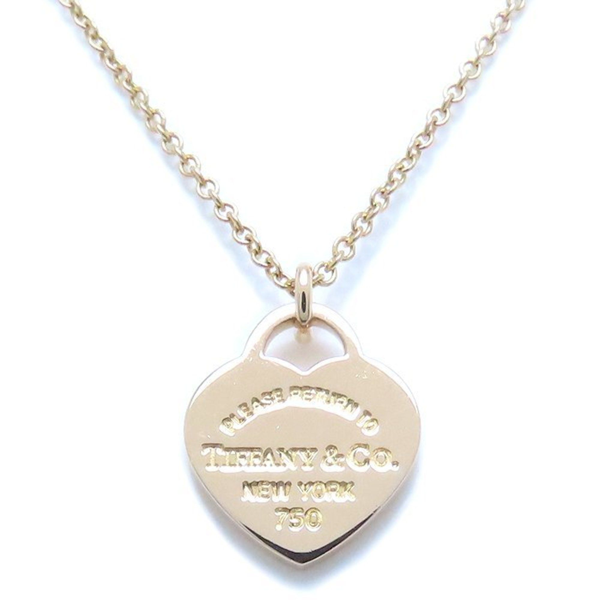 TIFFANY & Co. Return to Tiffany Mini Heart Tag Necklace in 18K Rose Gold for Women, 294339