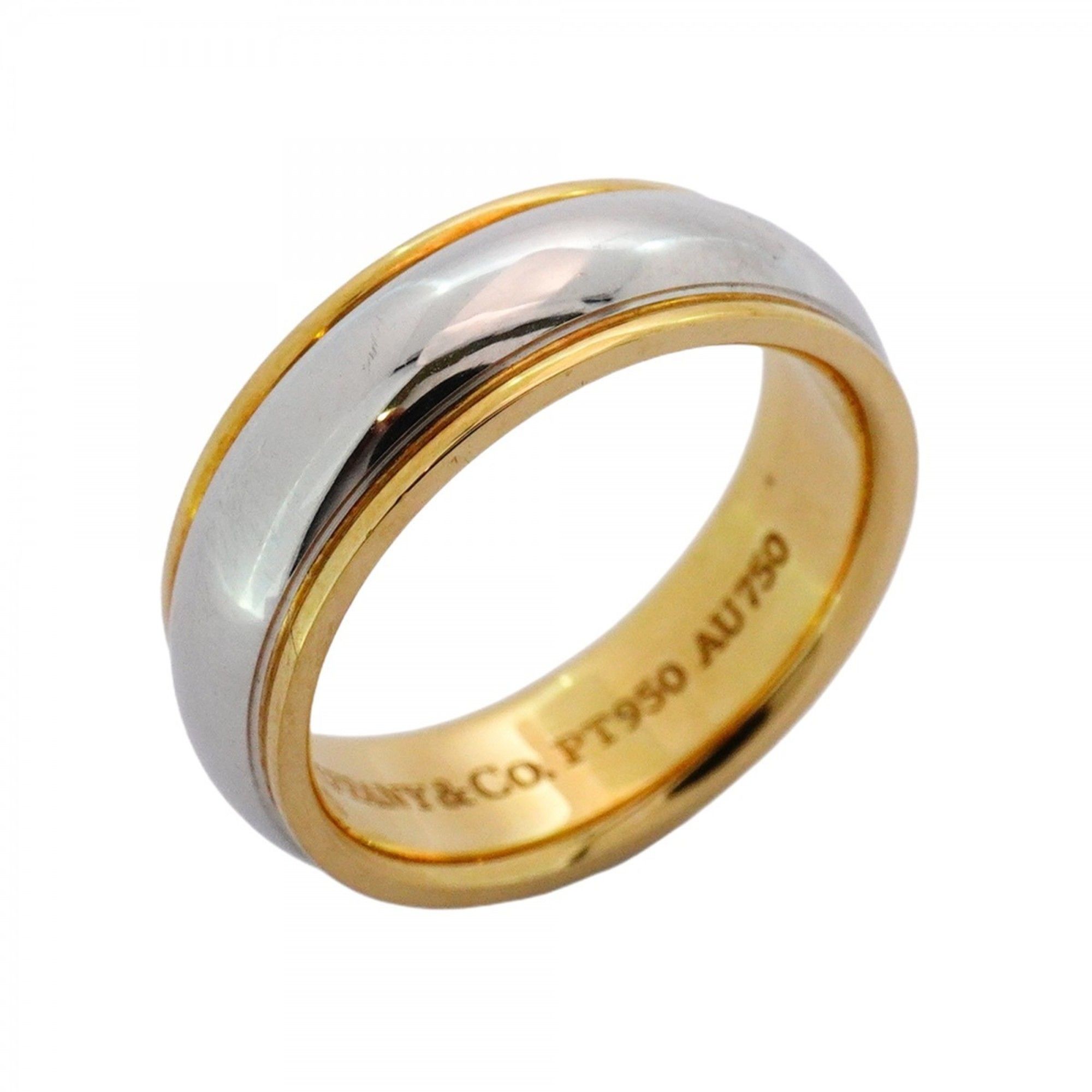 Tiffany Lucida Ring, 18KYG Yellow Gold, Pt950 Platinum, Size 10, Women's