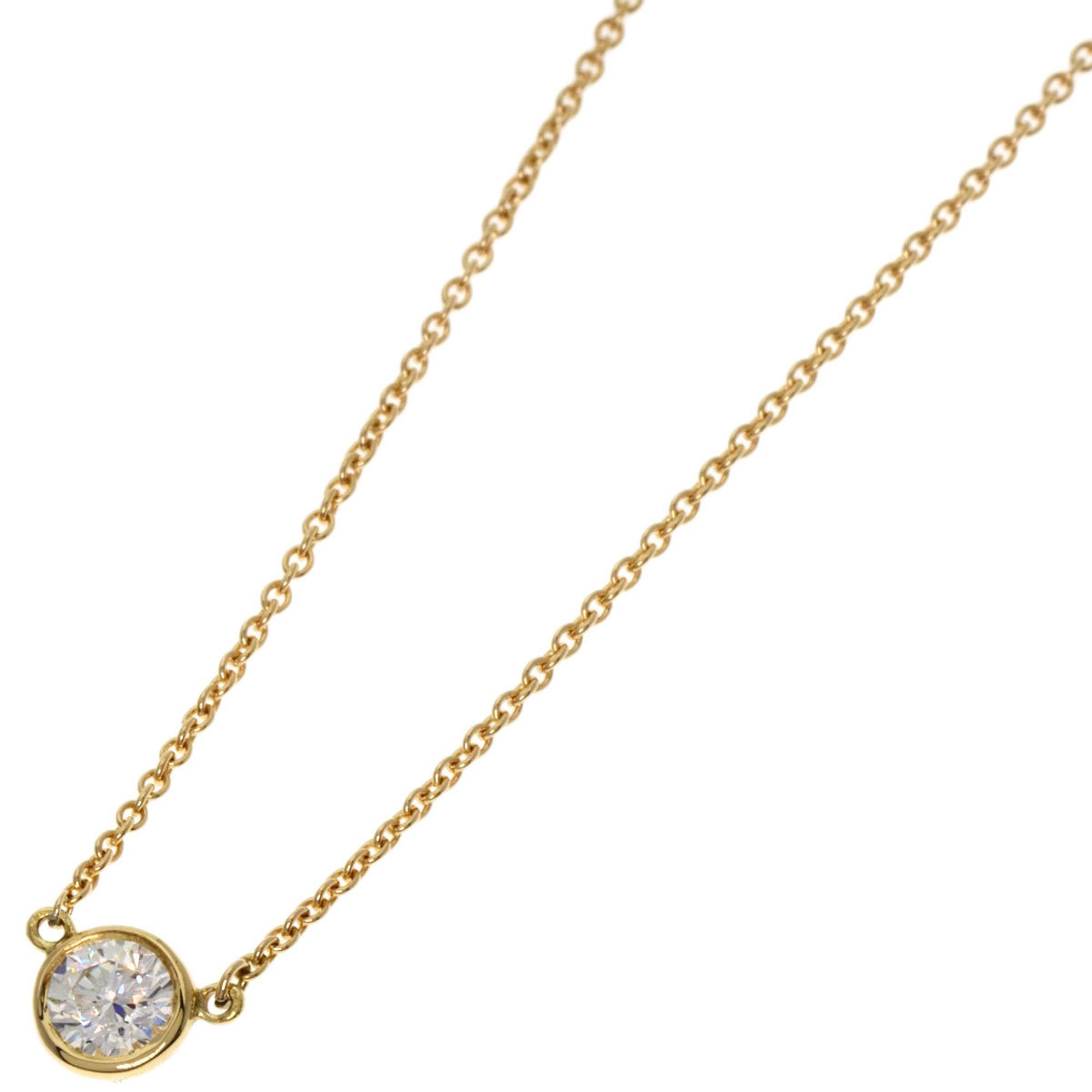Tiffany & Co. Banza Yard 1P Diamond Necklace 18K Yellow Gold Women's TIFFANY