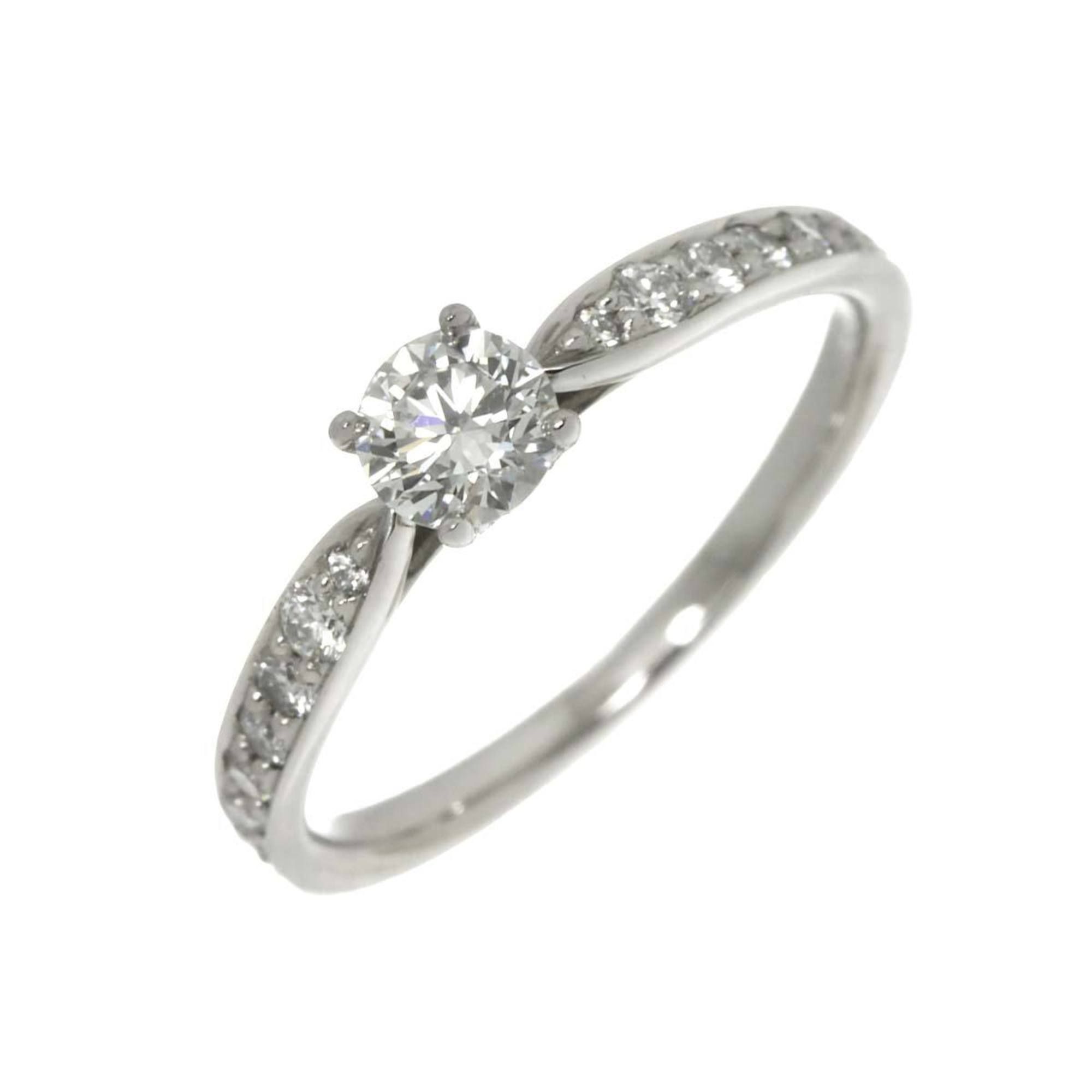 Tiffany & Co. Harmony Diamond Ring, 0.28ct, G/VVS1/3EX, size 8, platinum.