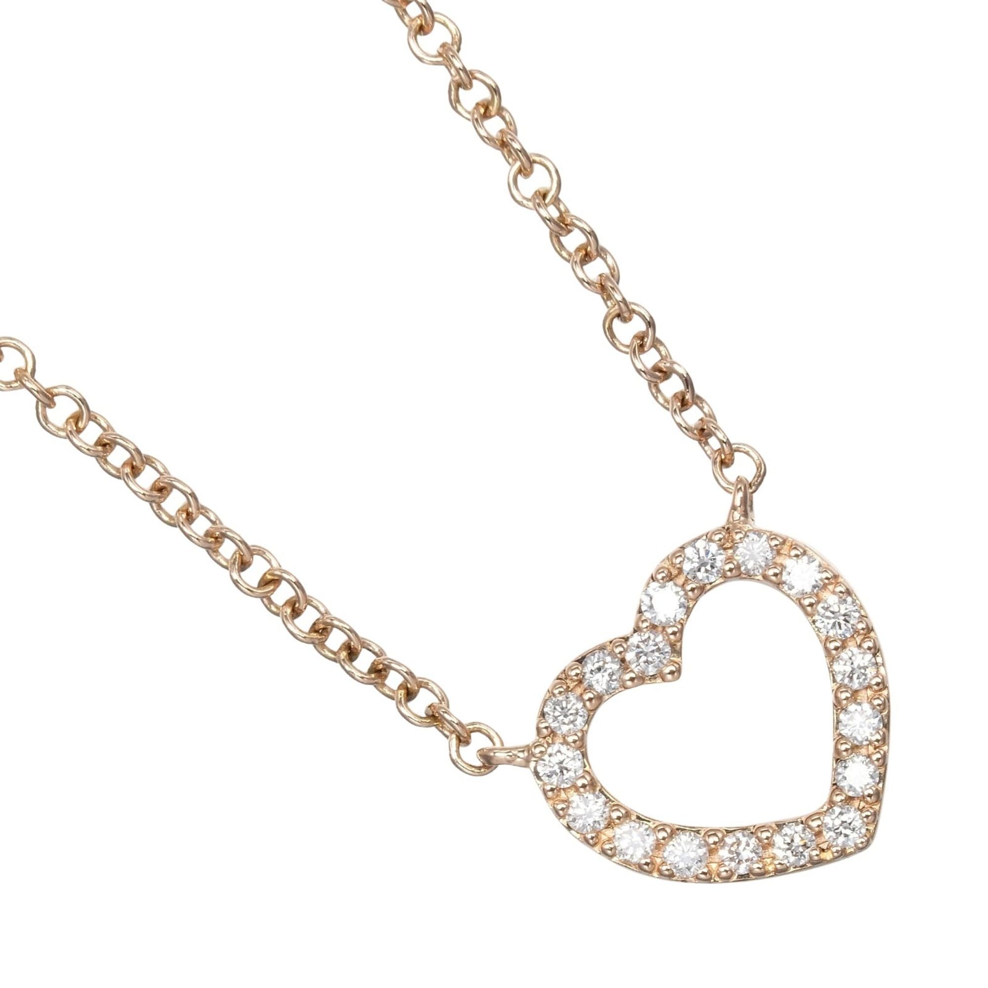 Tiffany & Co. Metro Heart Necklace, 18KPG, pink gold, diamond, approx. 2g