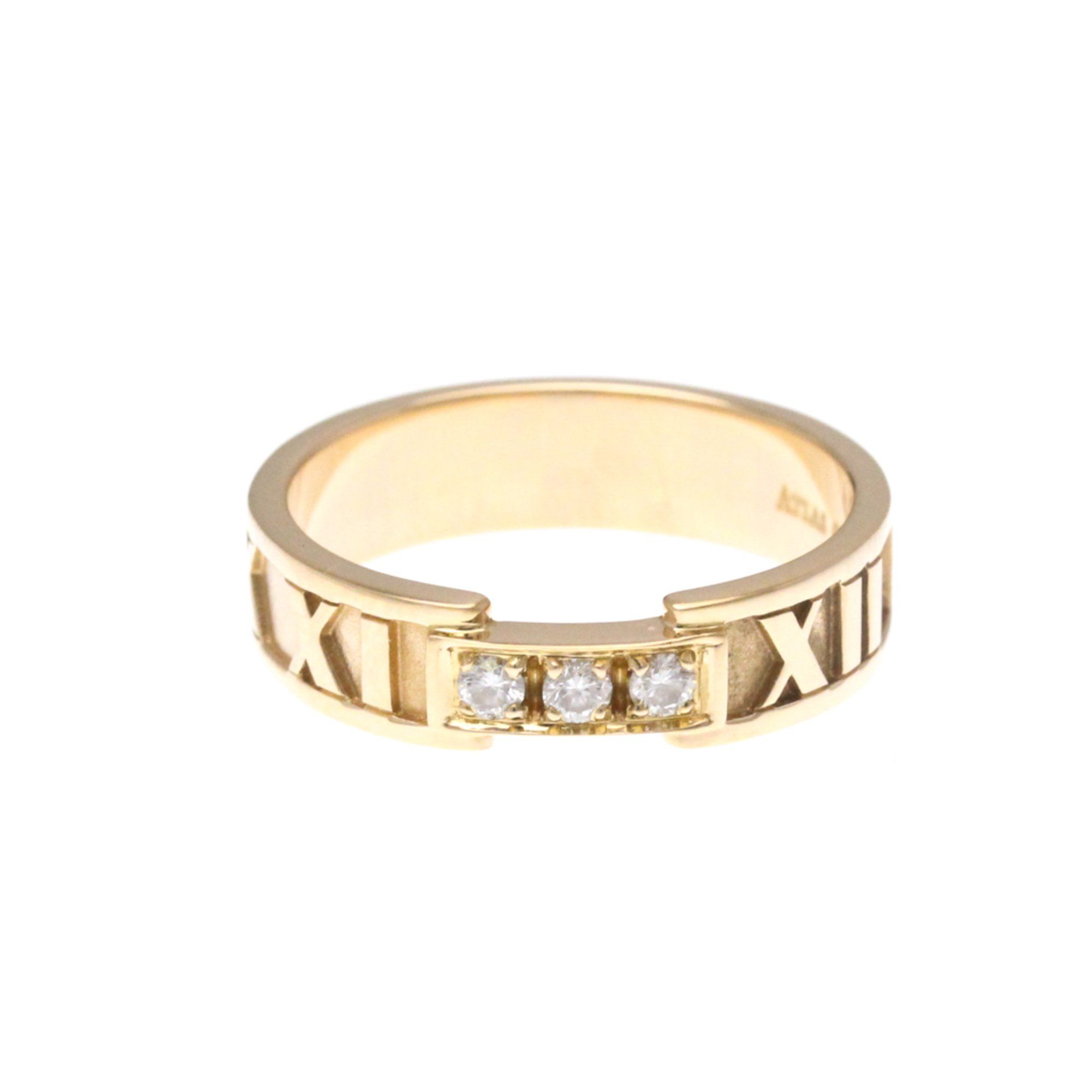 Tiffany Atlas Ring 3P Diamond Pink Gold (18K) Fashion Diamond Band Ring Pink Gold