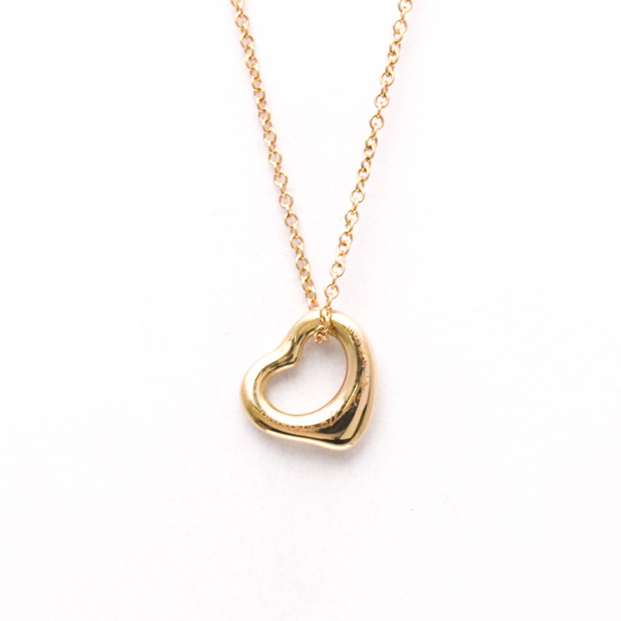 Tiffany Open Heart Necklace Pink Gold (18K) No Stone Men,Women Fashion Pendant Necklace (Pink Gold)