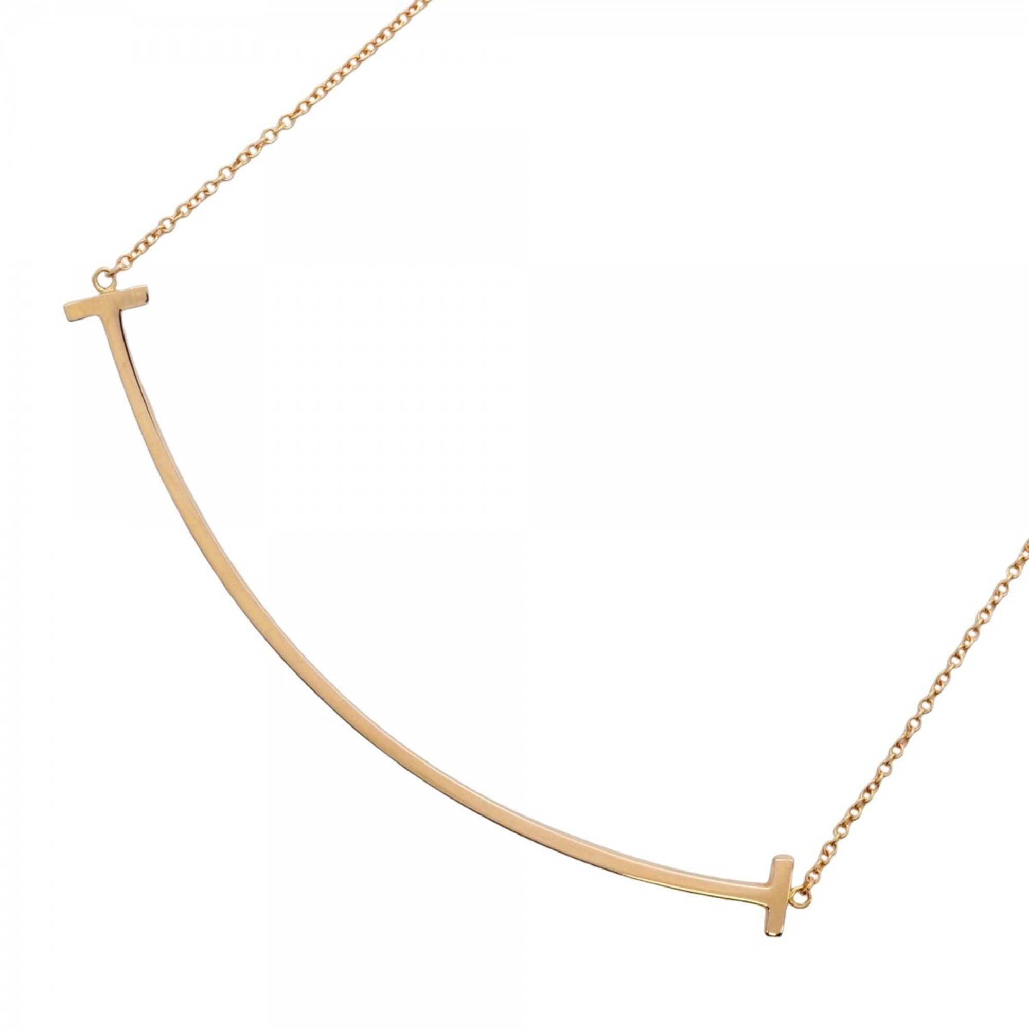 Tiffany T Smile Large Necklace in 18K Pink Gold for Women, P1628315