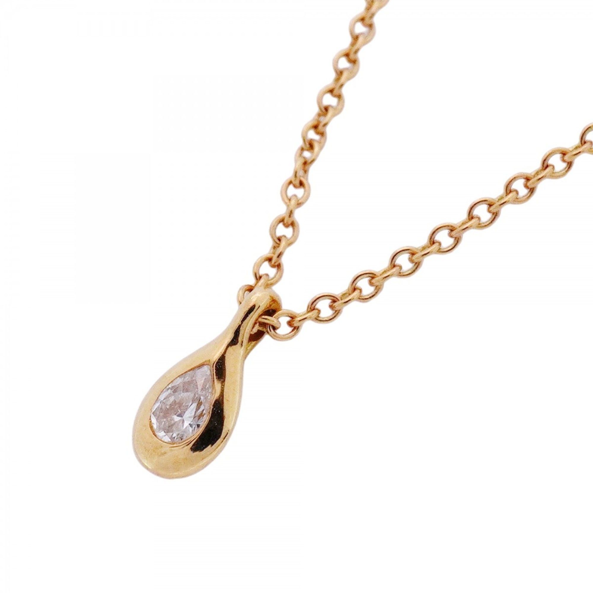 Tiffany Necklace By the Yard Shape 1PD 18KPG Pink Gold Diamond Women's