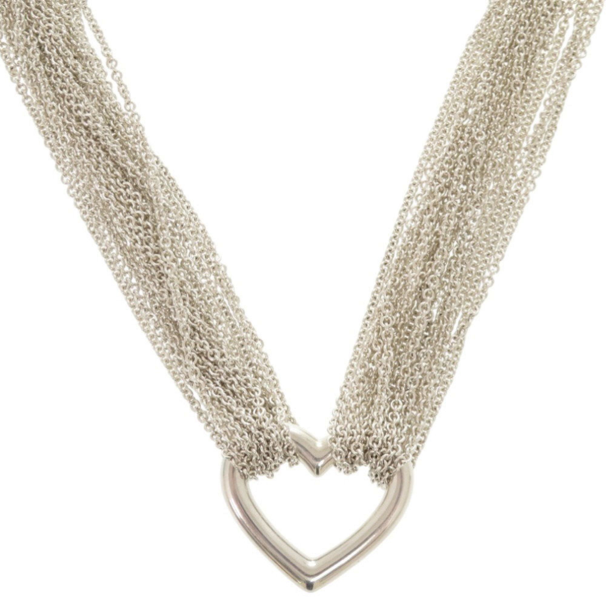 Tiffany & Co. Open Heart Toggle Necklace in Sterling Silver (0269)