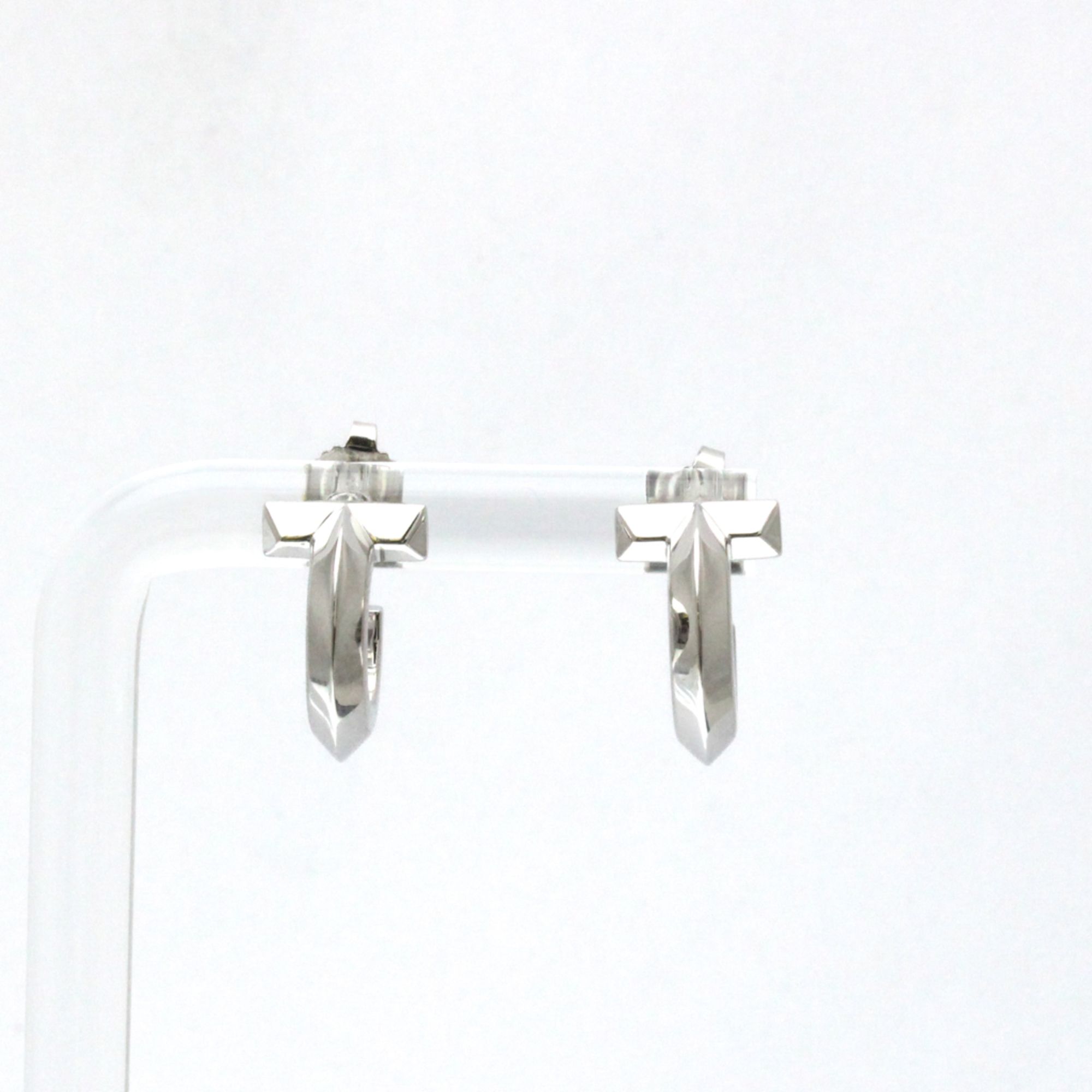 Tiffany T-One Half Hoop Earrings No Stone White Gold (18K) Half Hoop Earrings