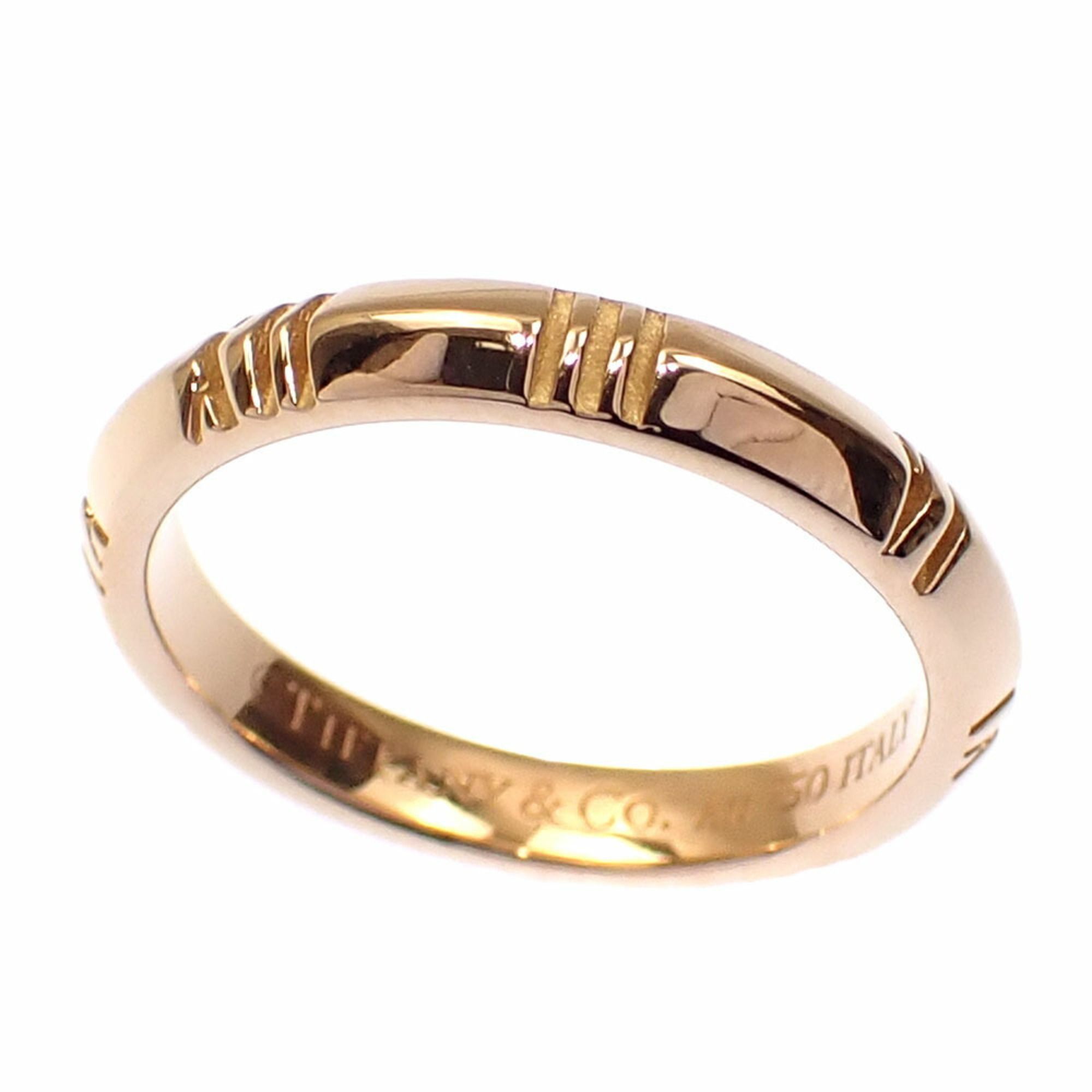 Tiffany Atlas X Closed Narrow Ring for Women, 18KPG, Size 9, 3.2g, 18K 750 Pink Gold