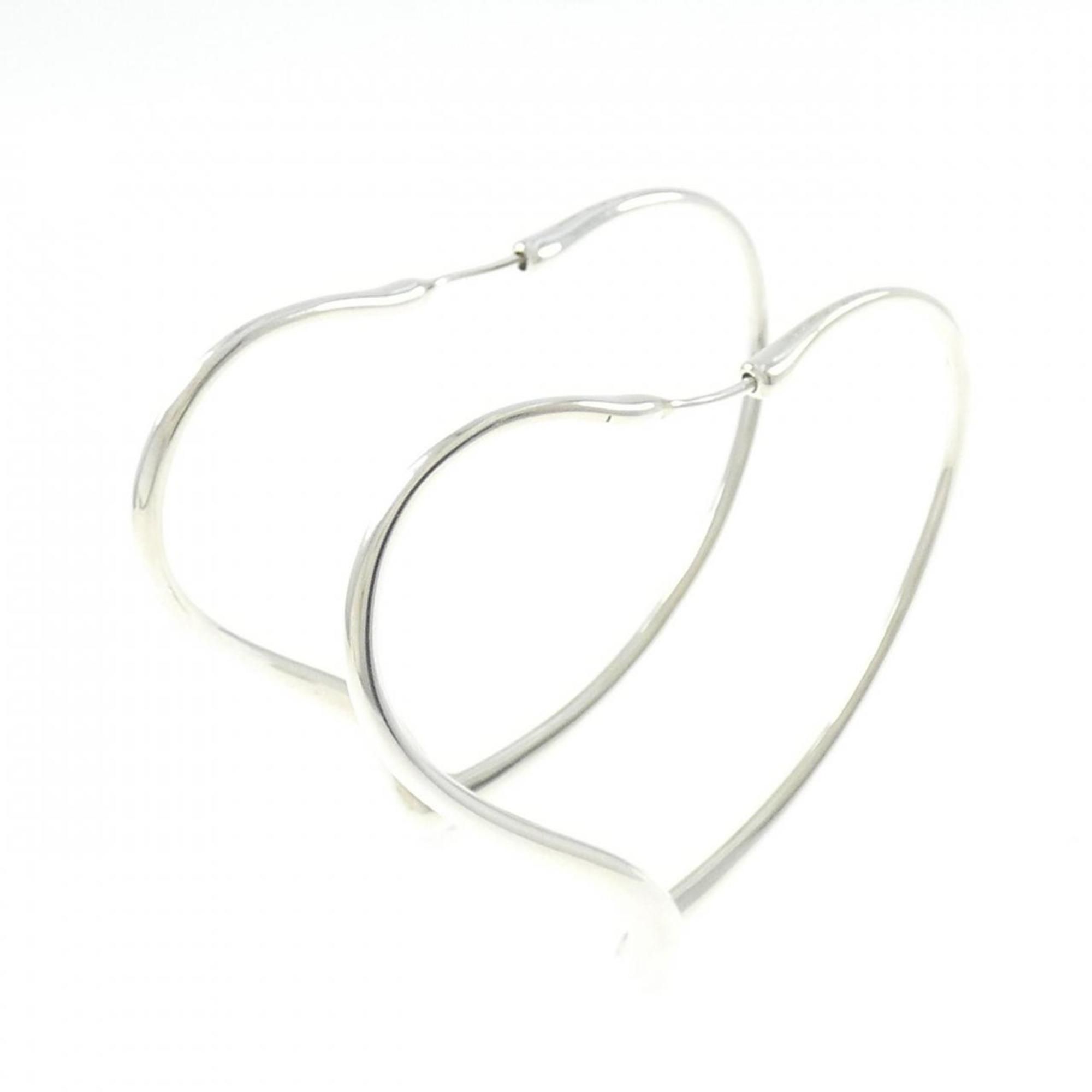 Tiffany open heart hoop earrings