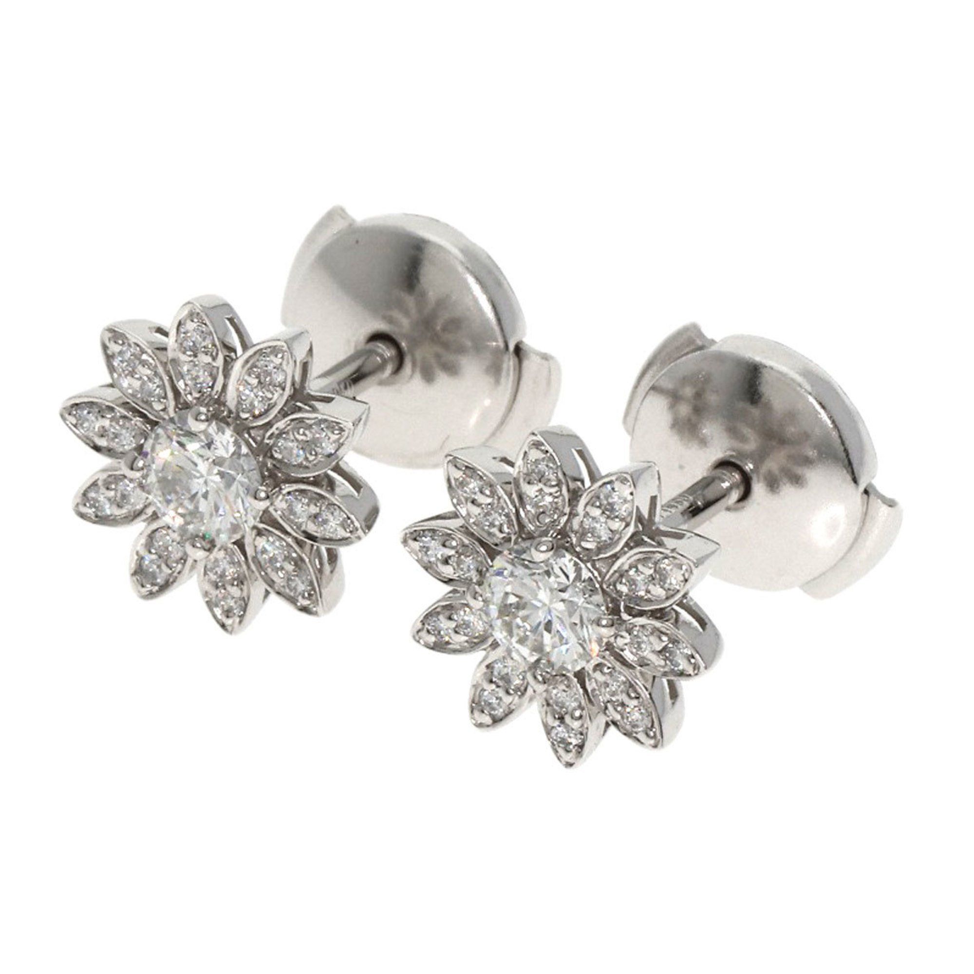 Tiffany Enchant Flower Diamond Earrings in Platinum PT950 for Women TIFFANY&Co.