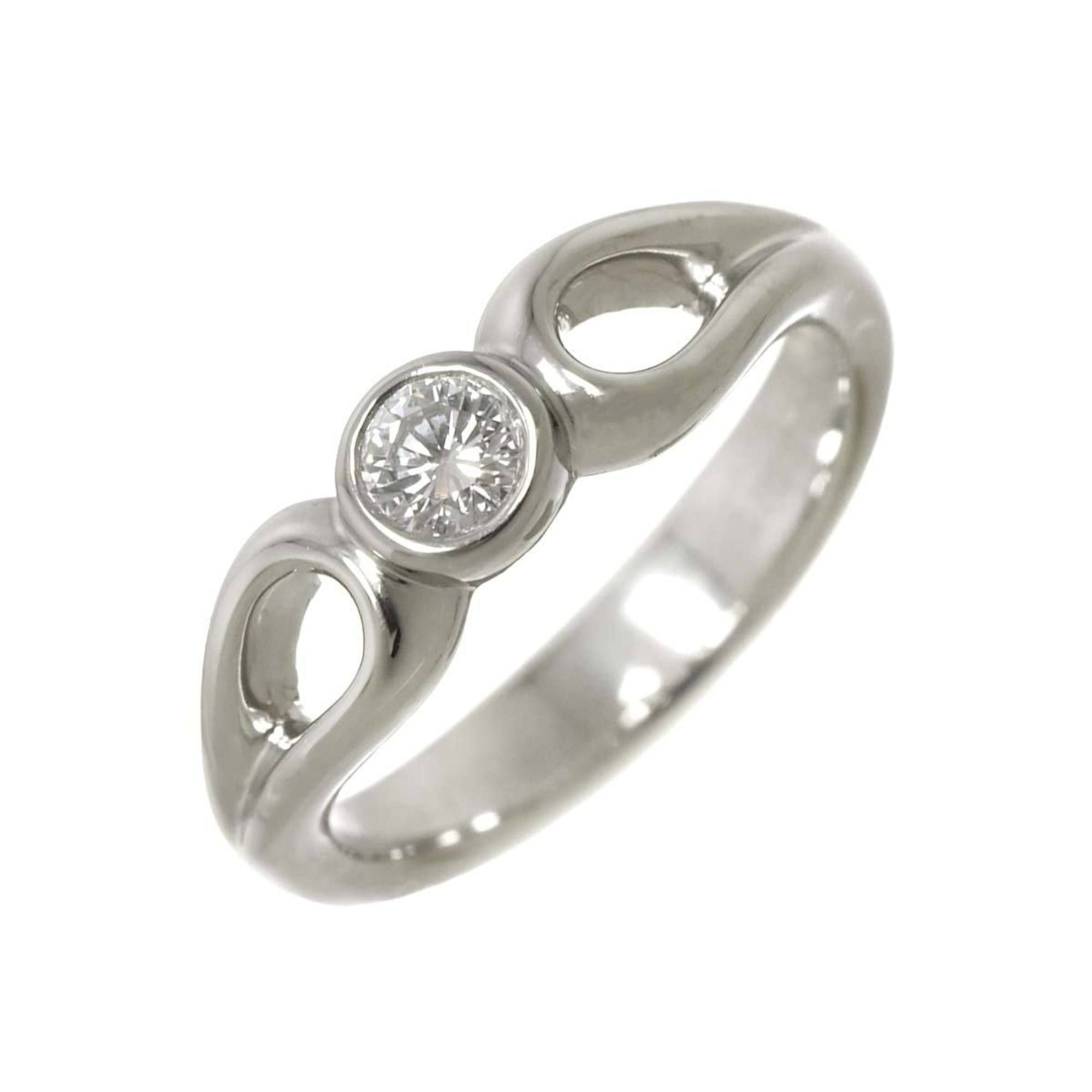 Tiffany & Co. Double Teardrop Diamond Ring, Size 6.5, Platinum
