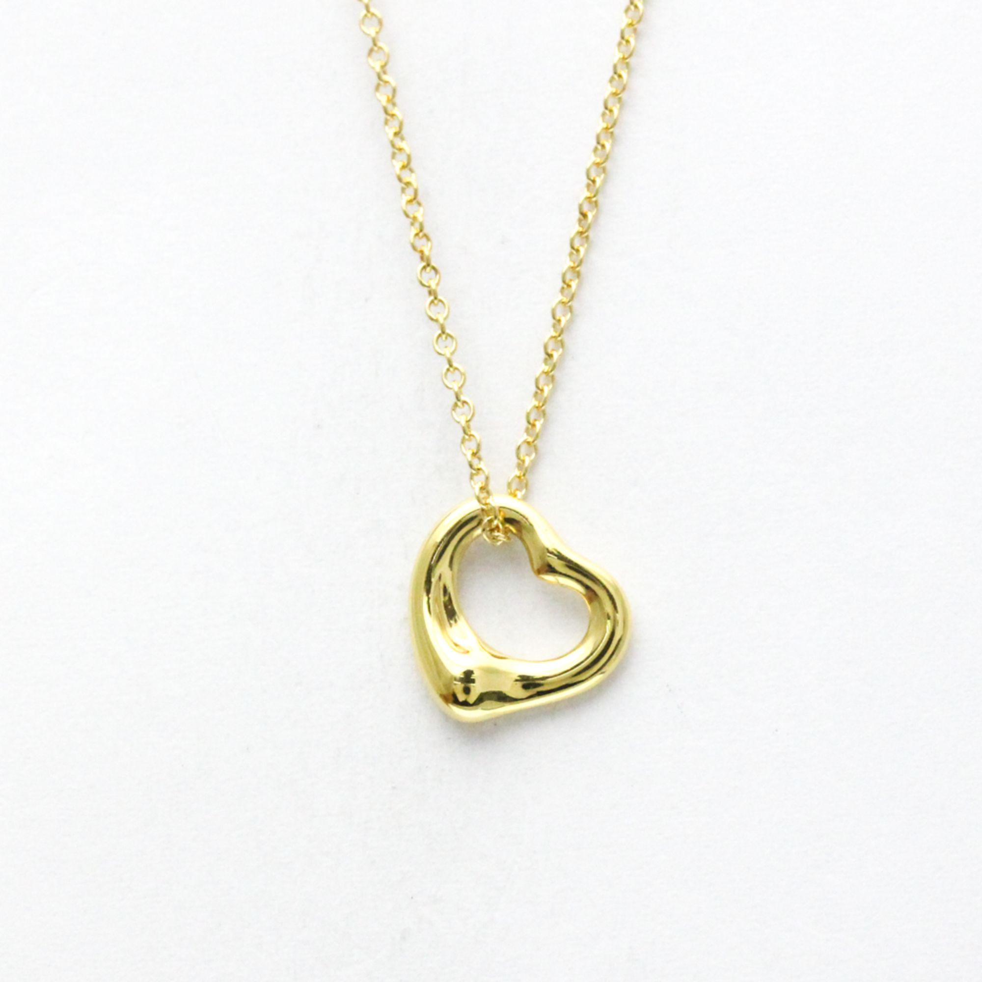Tiffany Open Heart Yellow Gold (18K) No Stone Men,Women Fashion Pendant Necklace (Gold)