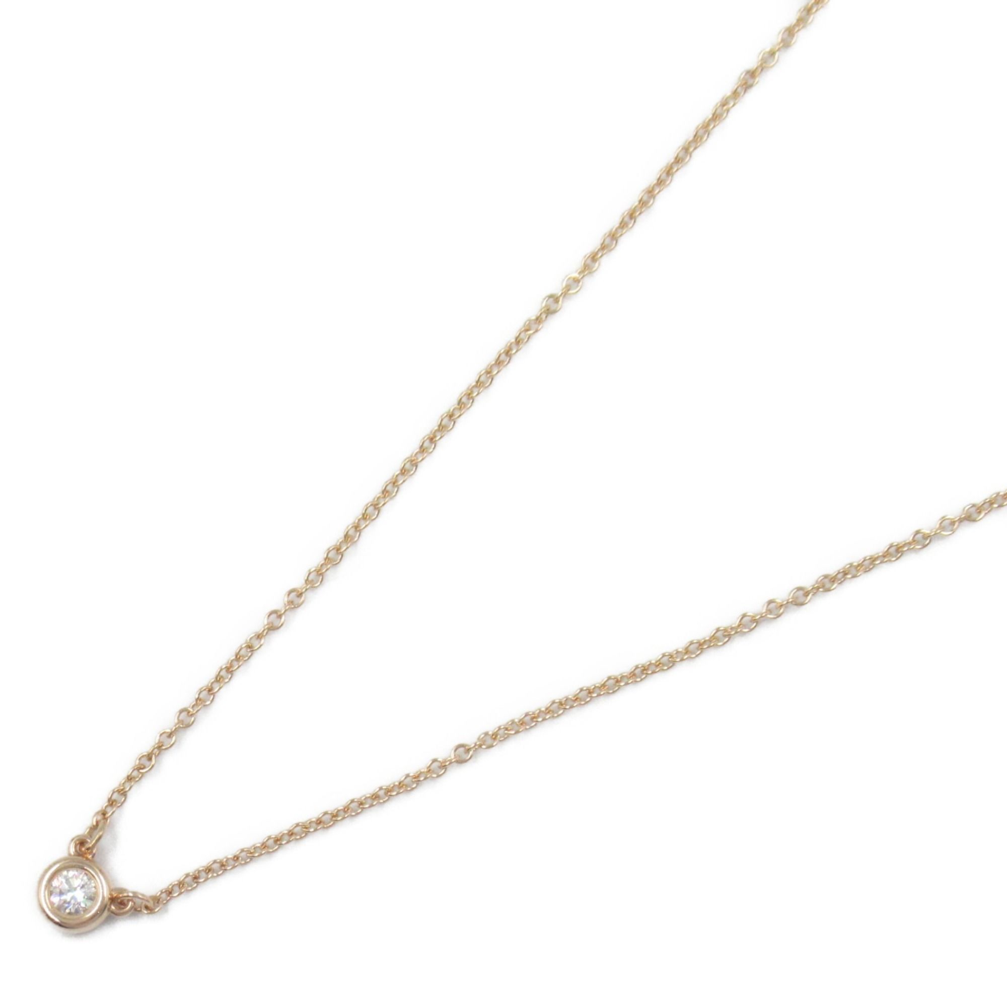 Tiffany & Co. By the Yard Necklace, 18K Pink Gold with Diamonds, Clear, for Women