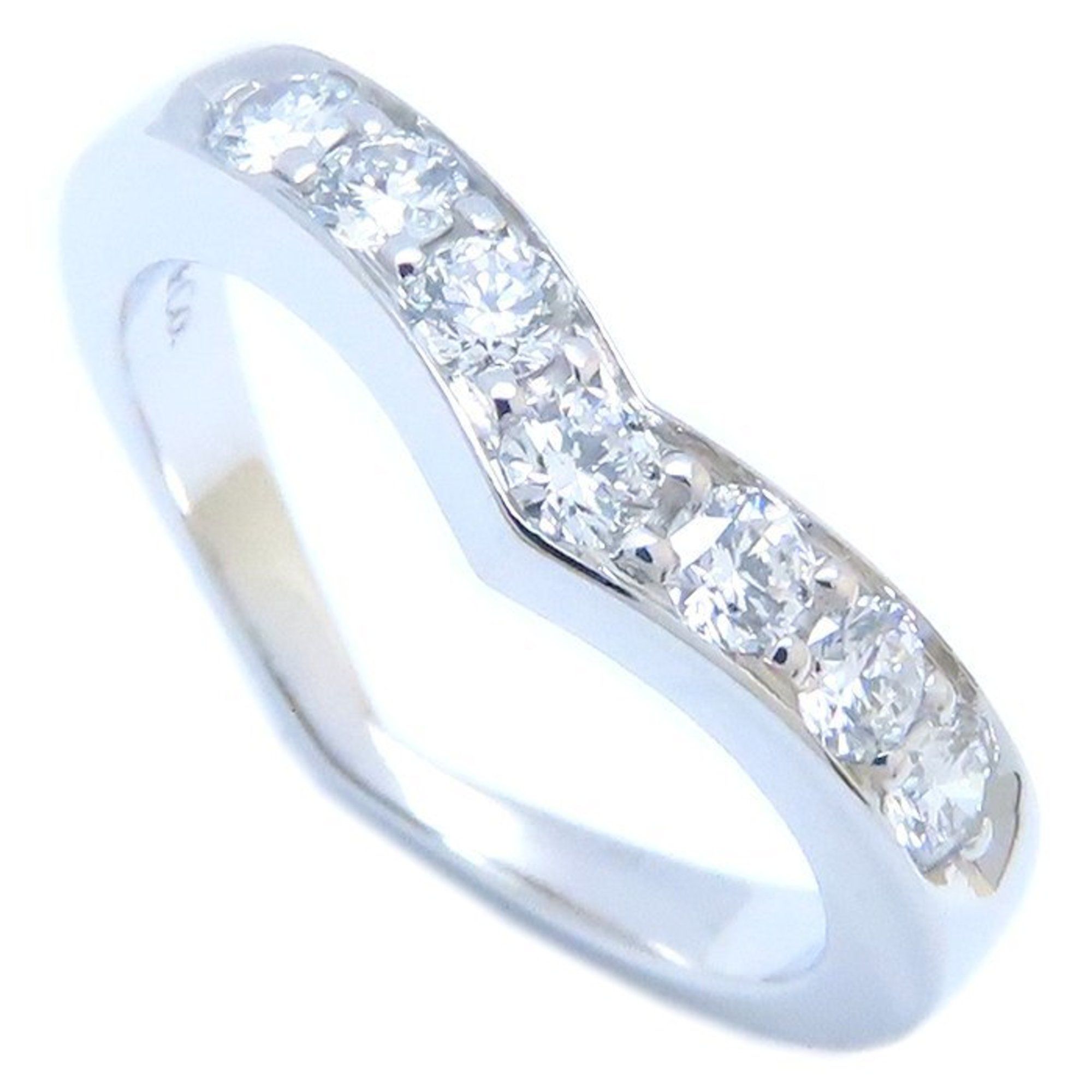 TIFFANY&Co. Tiffany V-Band Ring, 7P Diamond, Pt950 Platinum, 293617
