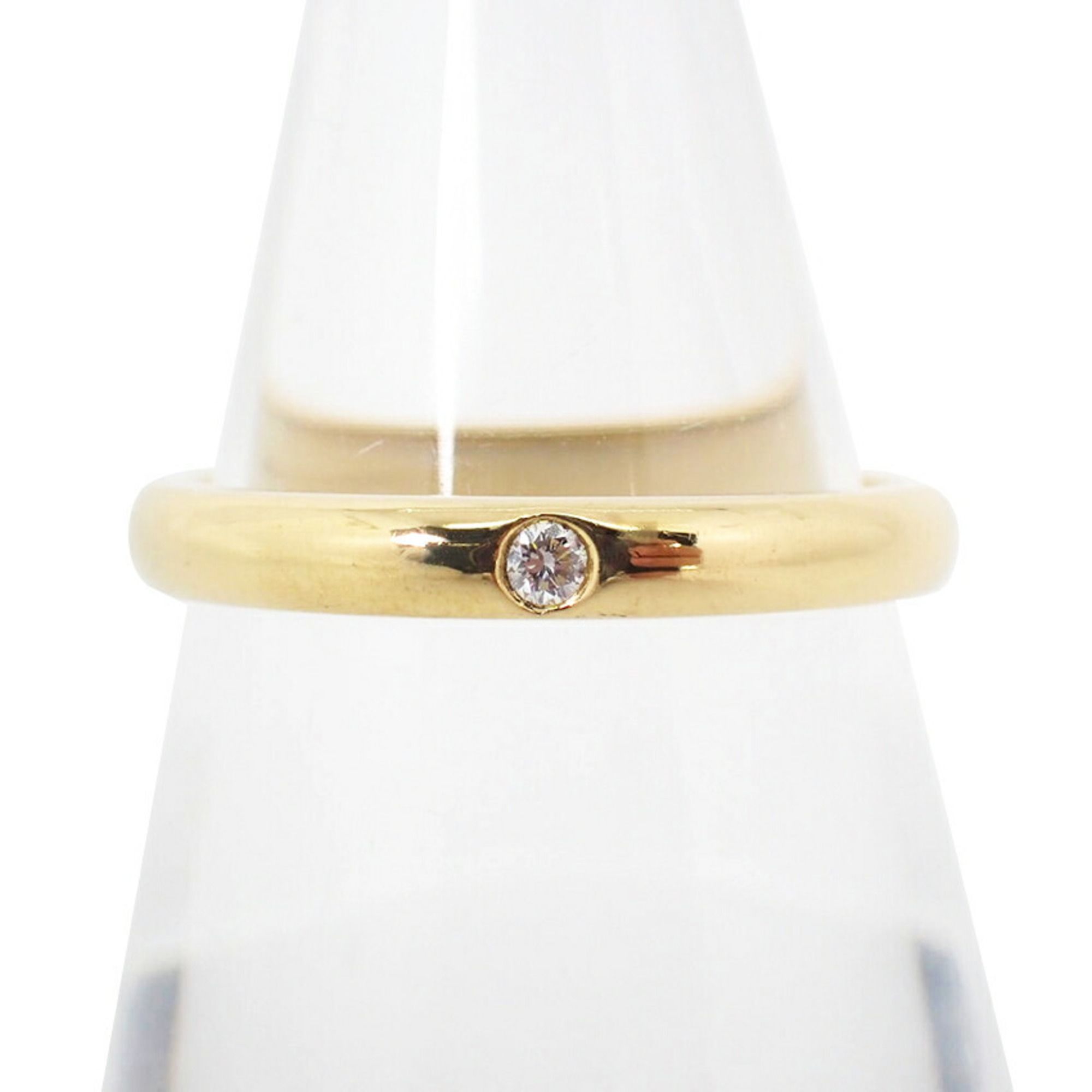 TIFFANY 750YG Diamond Band Ring, Size 8.5