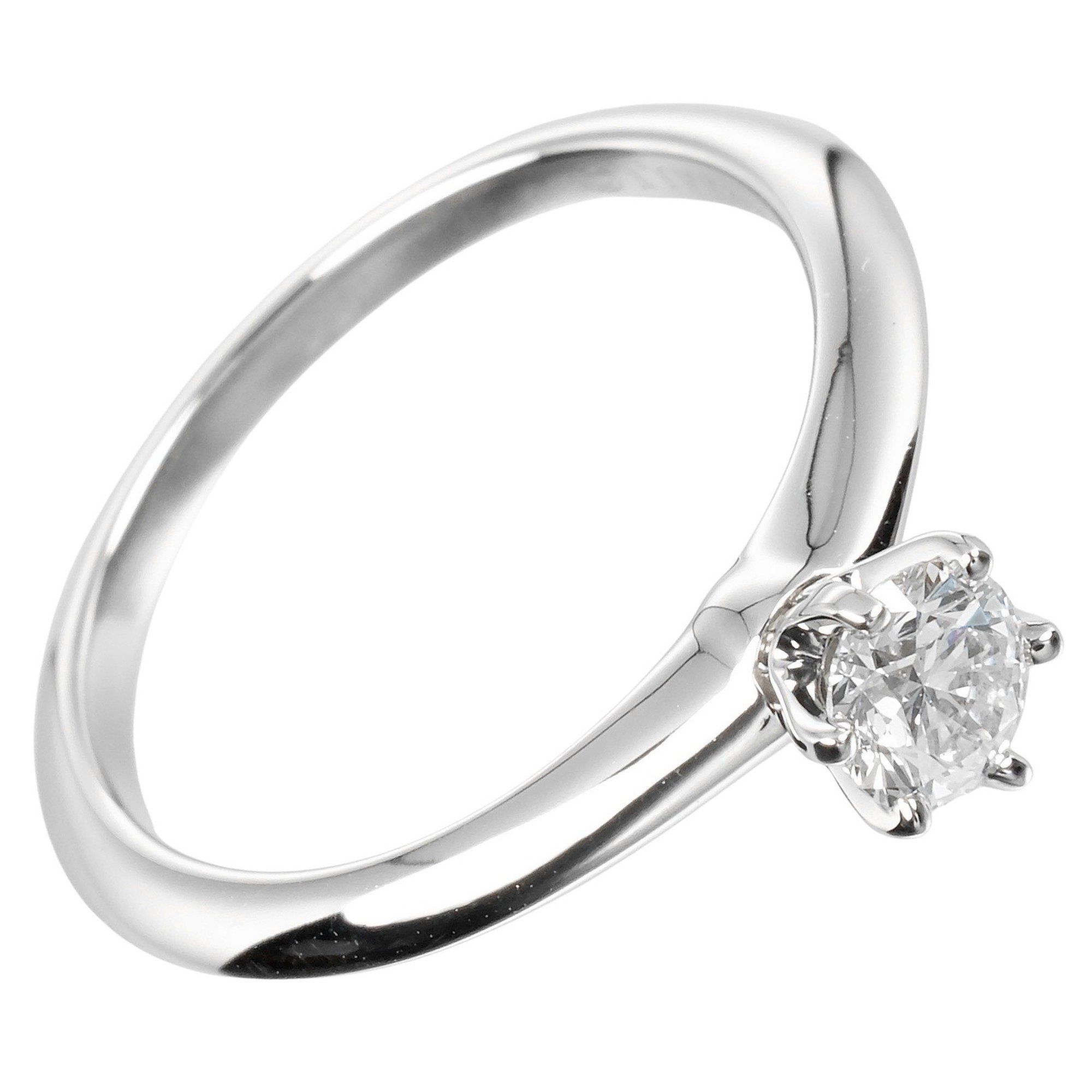 Tiffany & Co. Solitaire Ring Size 8 0.32ct VS1/F/3EX Pt950 Platinum Diamond Approx. 3.3g