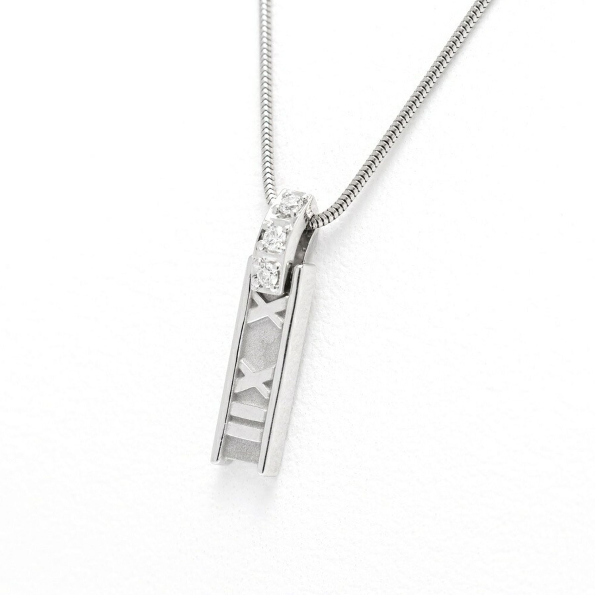 Tiffany & Co. Atlas Necklace Diamond 3P 18KWG 41 cm 20251018-1